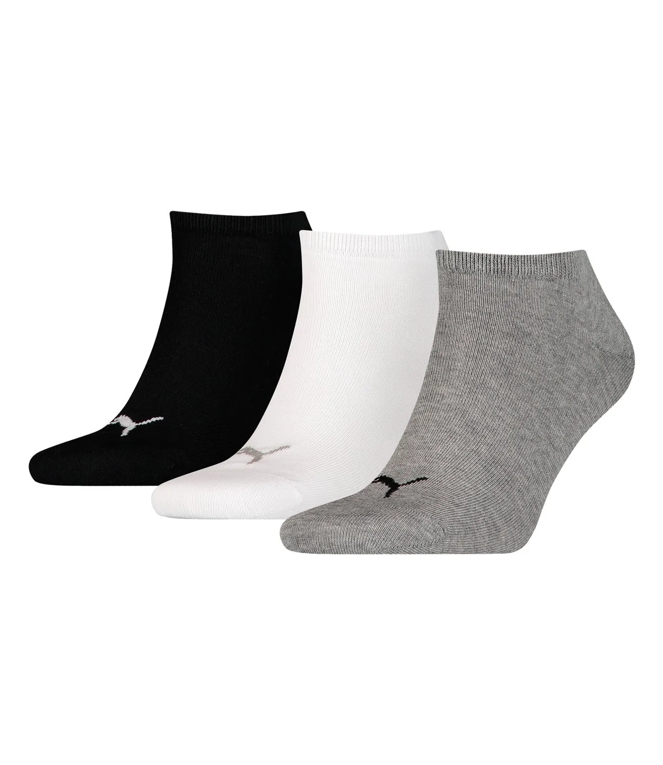 Puma Sneaker Invisible Socks, 18 Pair, Unisex, Grey/White/Black, Size 35-38 - immagine 1