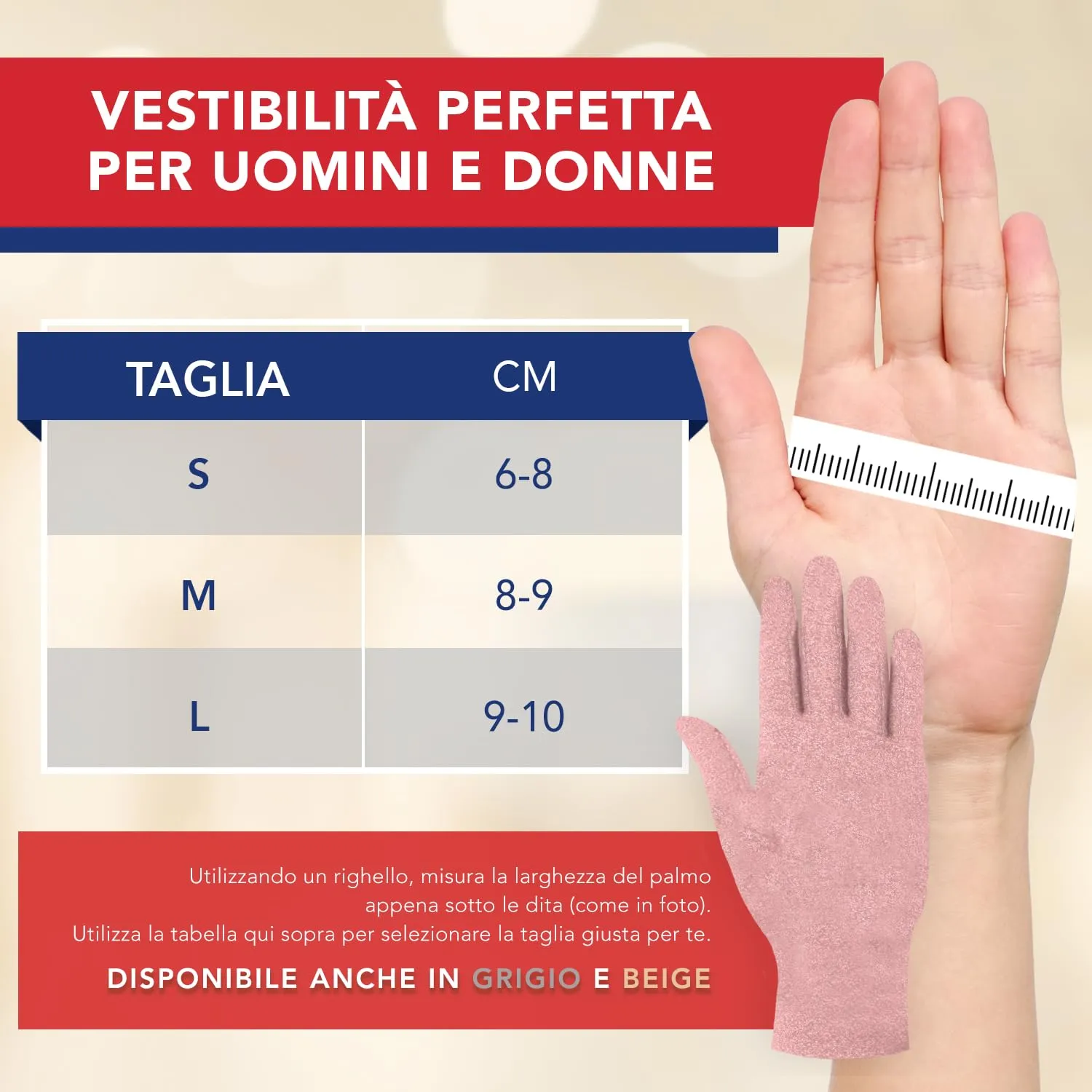 Dr. Arthritis Tutore Tunnel Carpale a Compressione, Rosa, Taglia M, 1 Paio - immagine 3