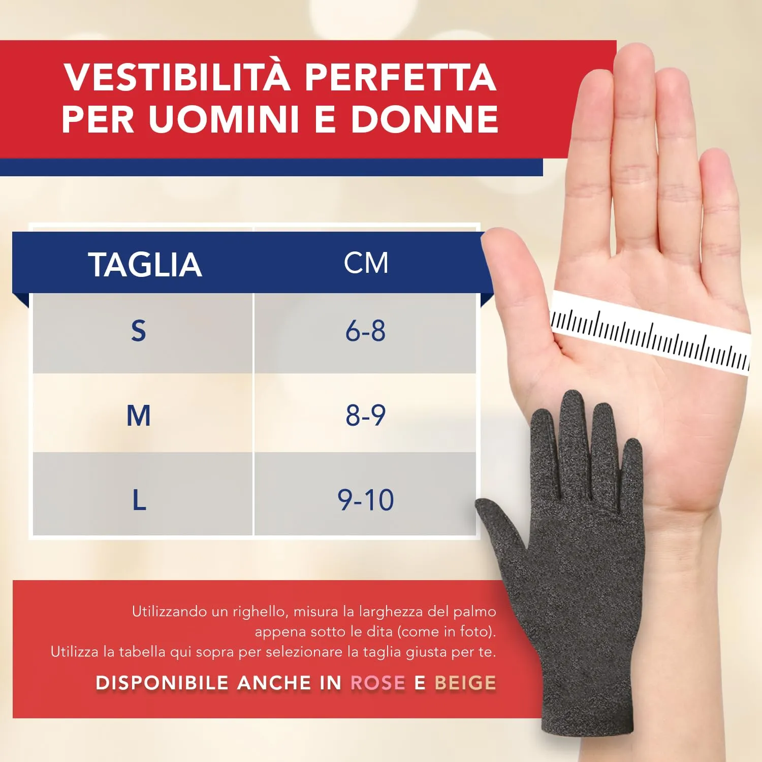 Dr. Arthritis Tutore Tunnel Carpale a Compressione, Grigio, Taglia M, 1 Paio - immagine 3