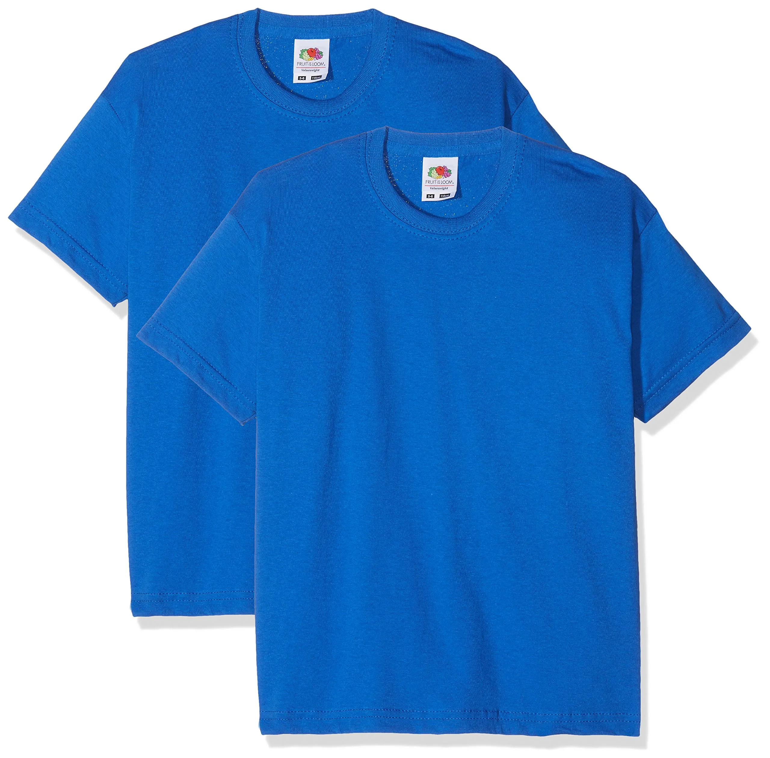 Fruit of the Loom Kids Valueweight Short Sleeve T-Shirt 2 Pack, Royal Blue, 5-6 Years - immagine 1