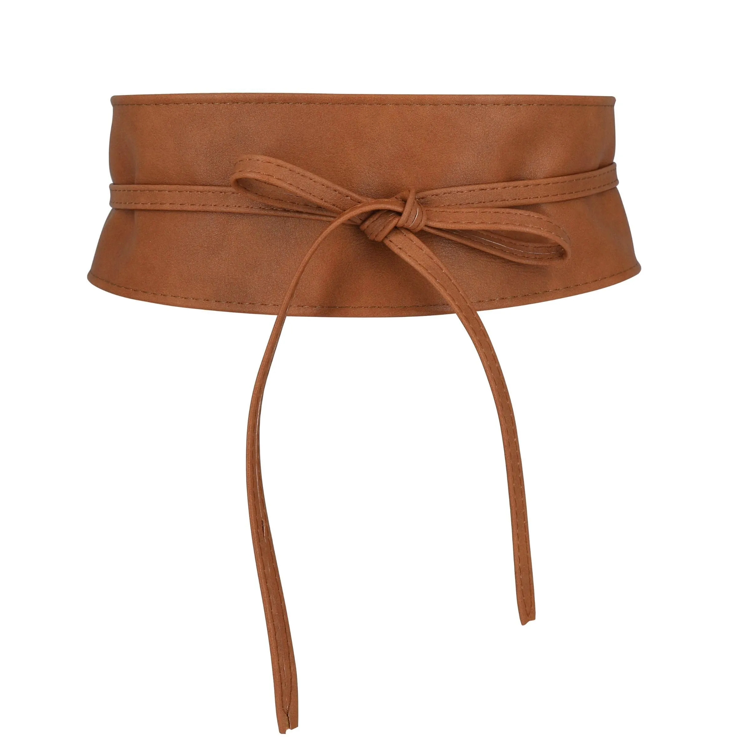 FASHIONGEN Cintura Obi da donna in similpelle Polyurethane, Cammello, 2XL - immagine 3