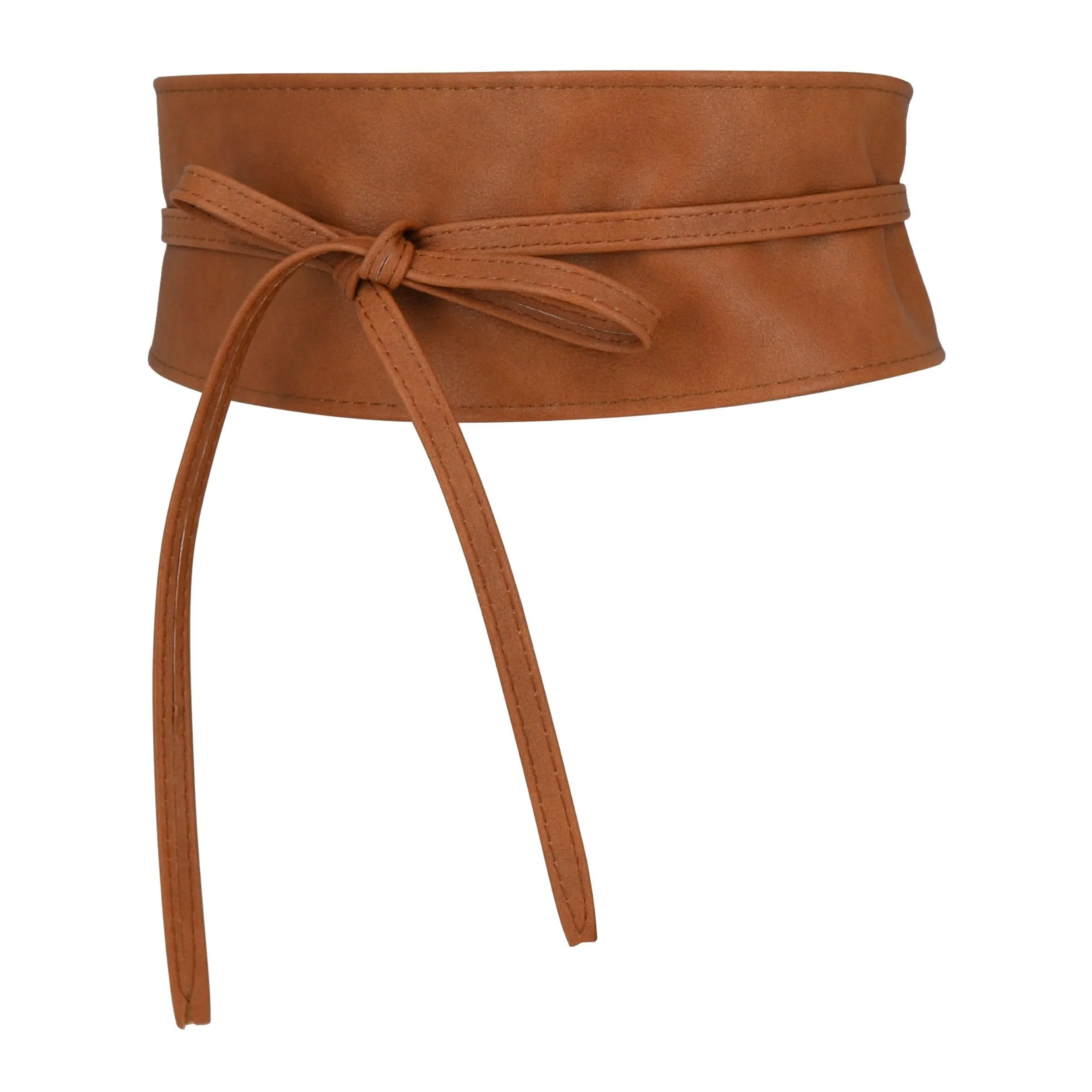 FASHIONGEN Cintura Obi da donna in similpelle Polyurethane, Cammello, 2XL - immagine 5