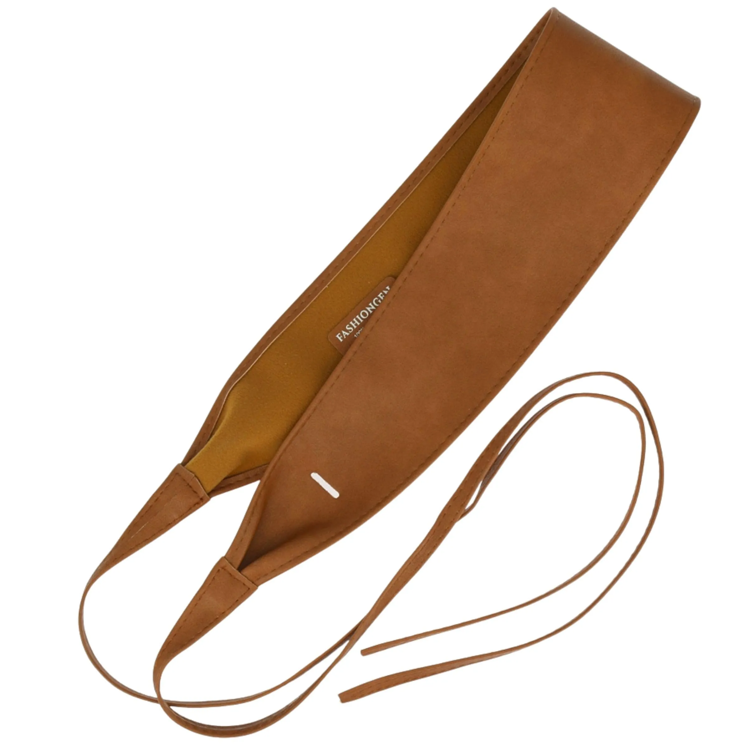 FASHIONGEN Cintura Obi da donna in similpelle Polyurethane, Cammello, 2XL - immagine 9