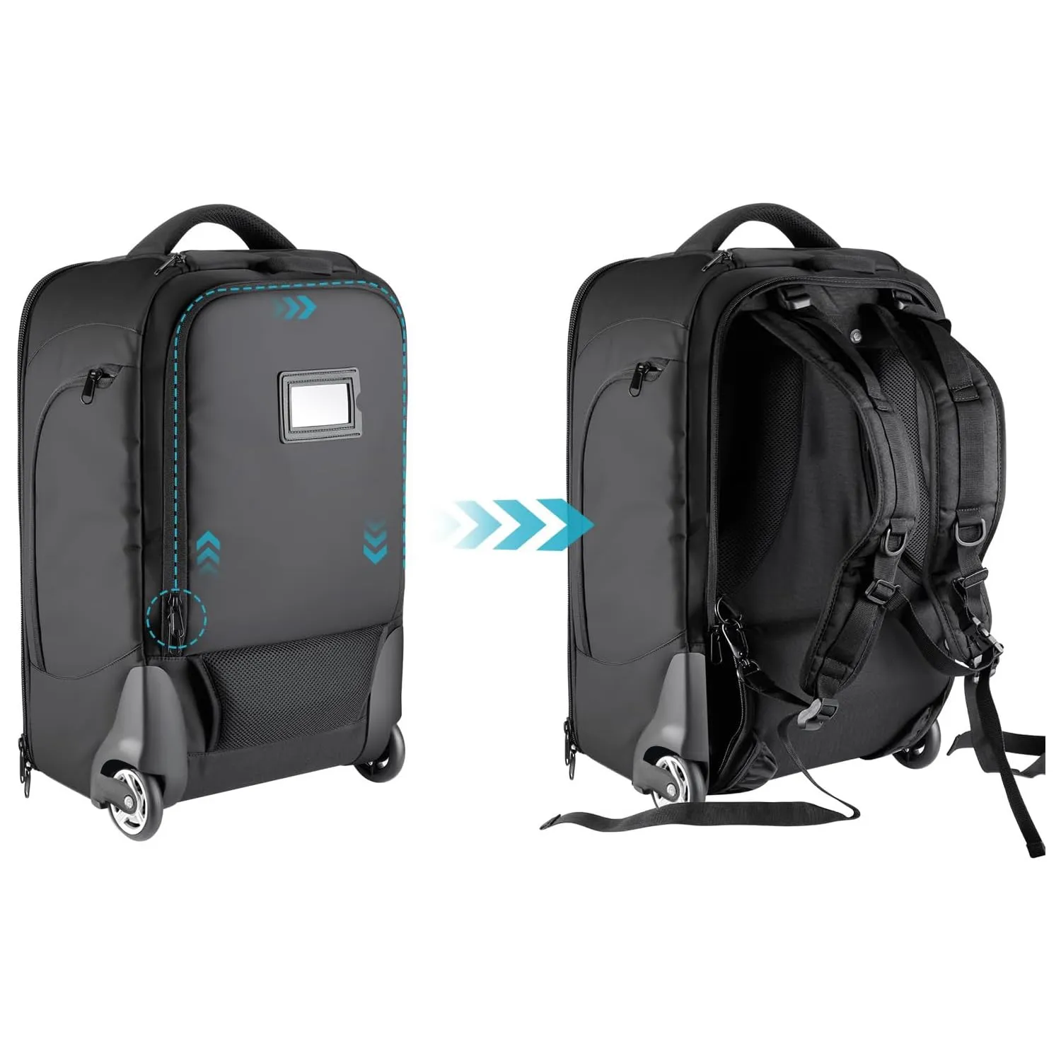 Neewer 2 in 1 Rolling Camera Backpack Suitcase - immagine 8