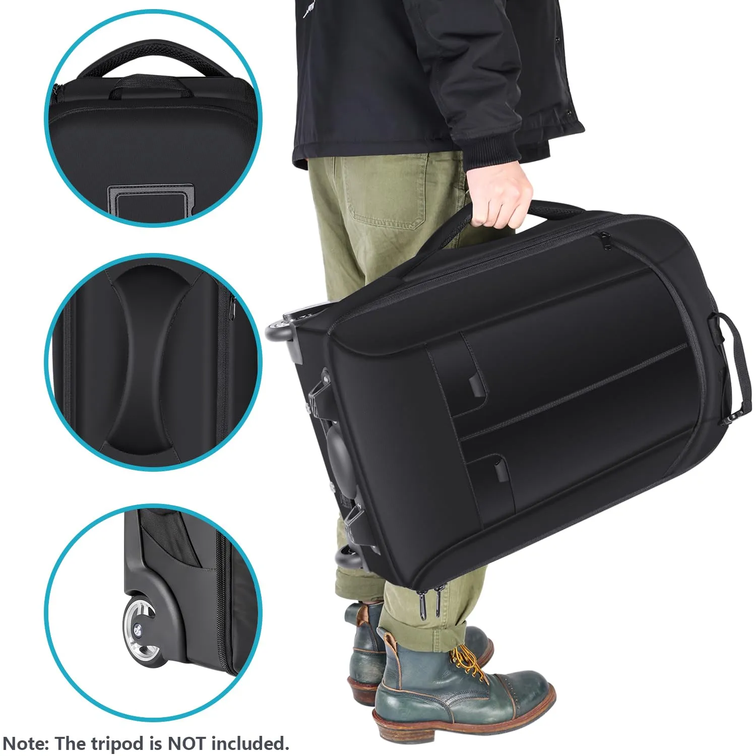 Neewer 2 in 1 Rolling Camera Backpack Suitcase - immagine 9