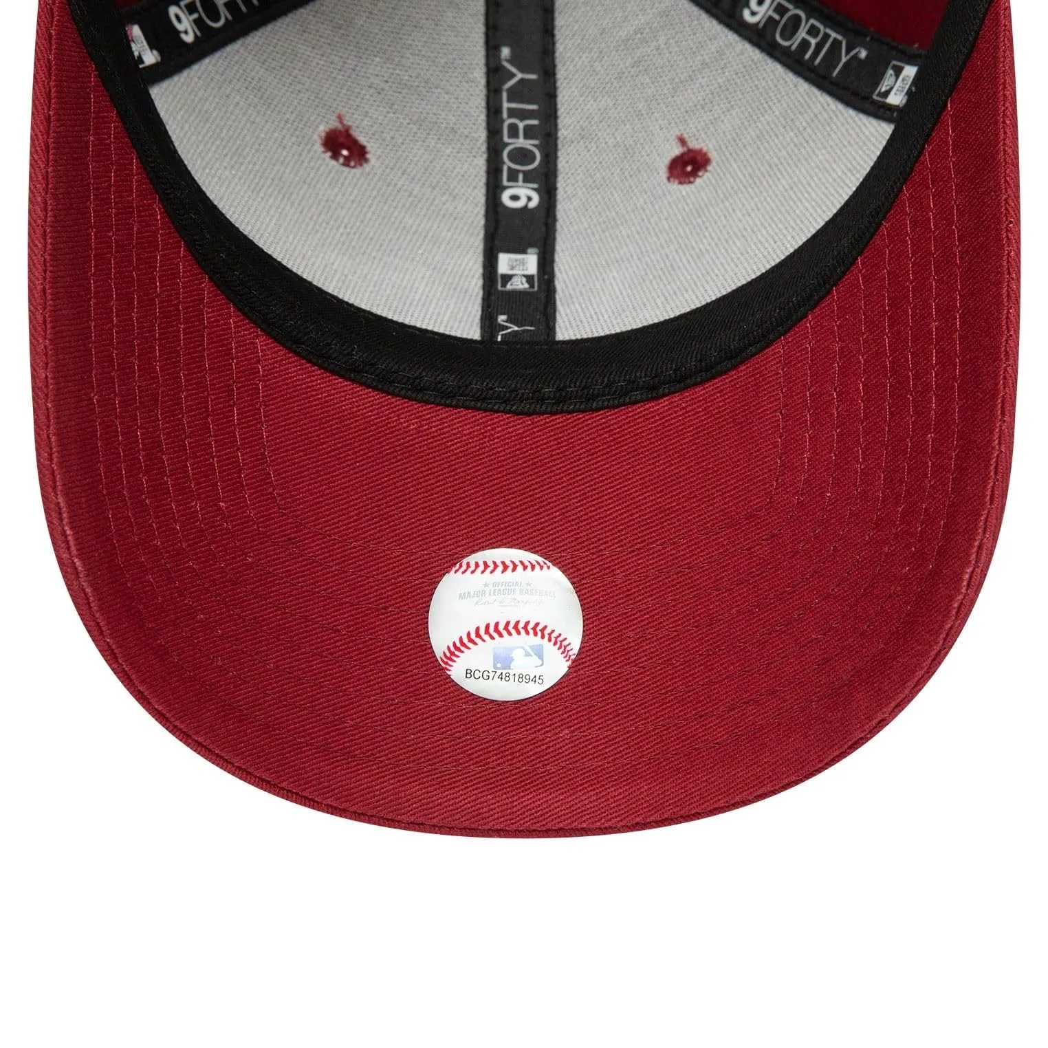 New Era 9Forty MLB NY Yankees Baseball Cap - Rosso Bordeaux - immagine 6