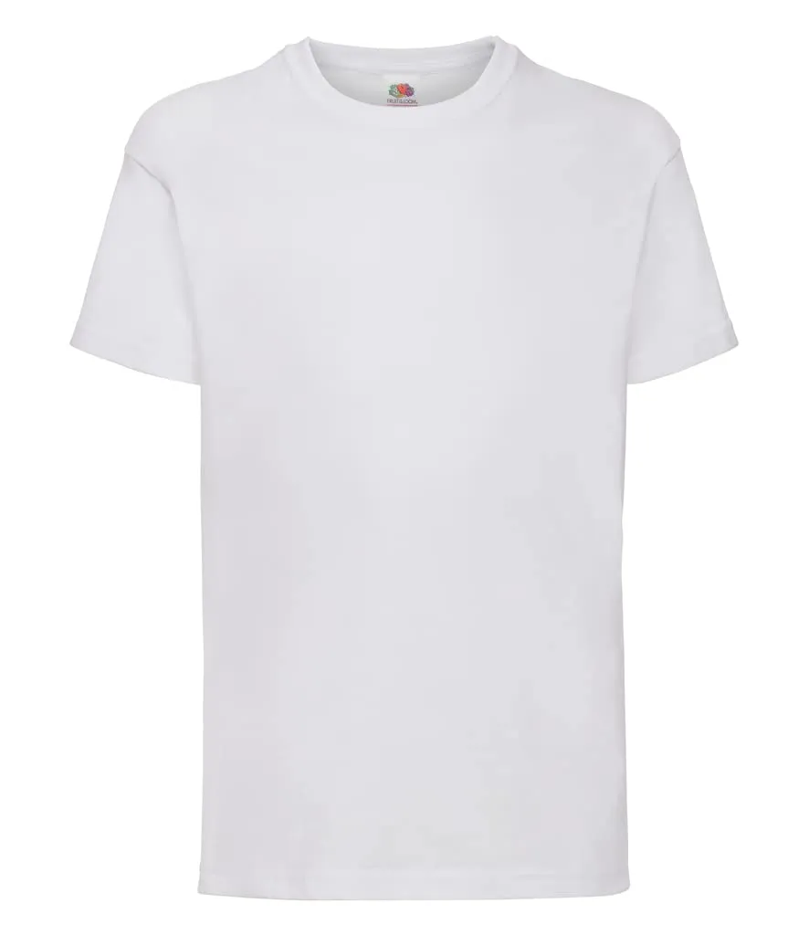 Fruit of the Loom Valueweight T-Shirt a Maniche Corte per Bambini, Bianco, 5-6 Anni, Confezione da 2 - immagine 2