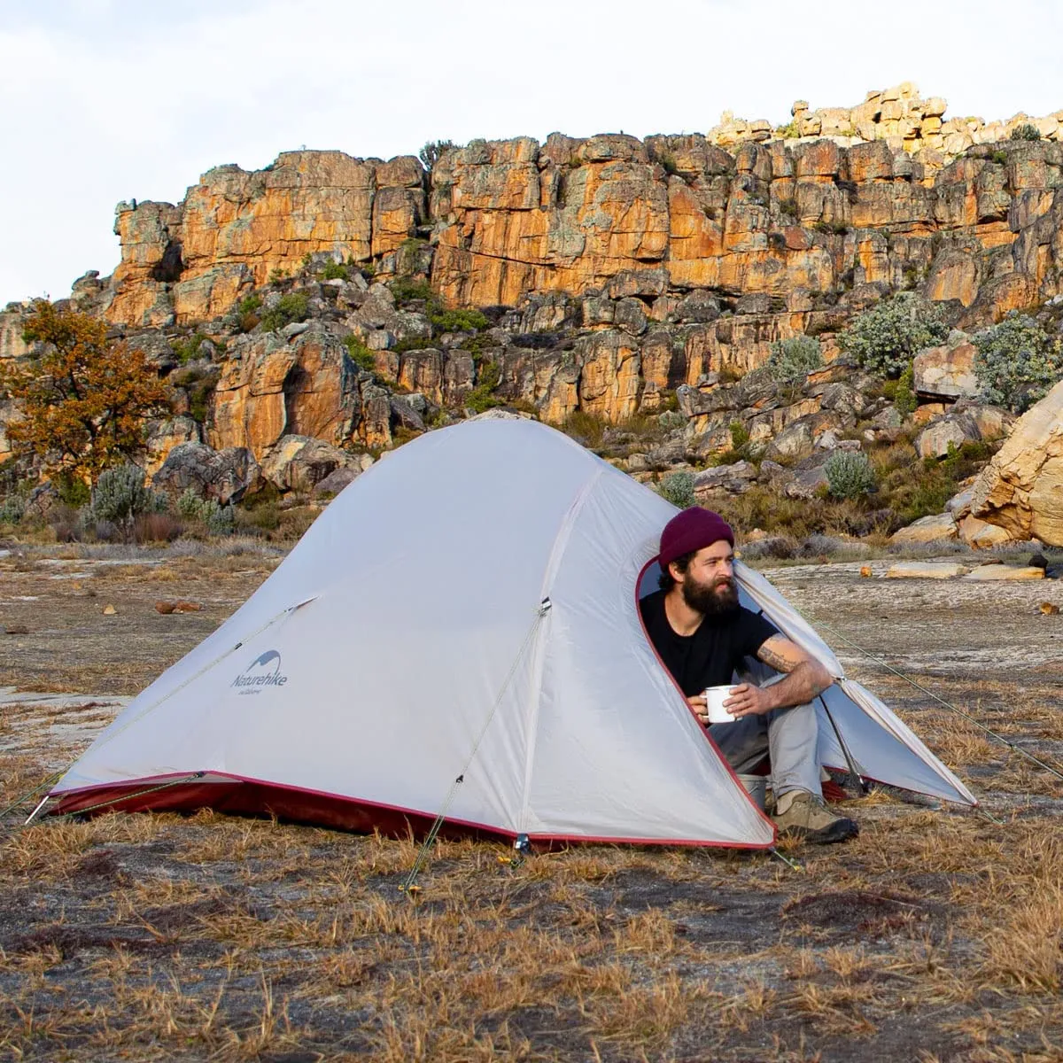 Naturehike Cloud-Up 2 Tenda da Campeggio 2 Persone 3-4 Stagioni Leggera, Grigio 20D - immagine 8