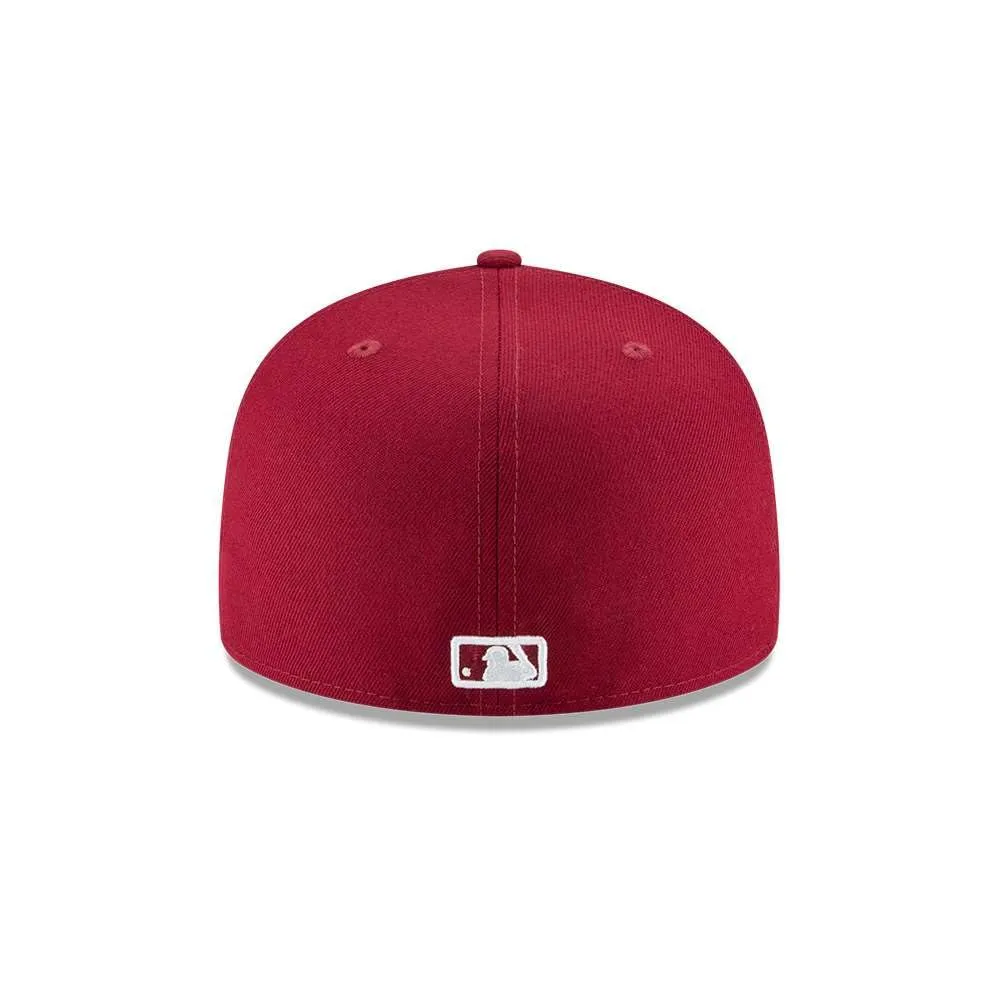 New Era Atlanta Braves MLB Basic 59Fifty Adult Hat, Cardinal Red/White, Size 64 EU - immagine 4
