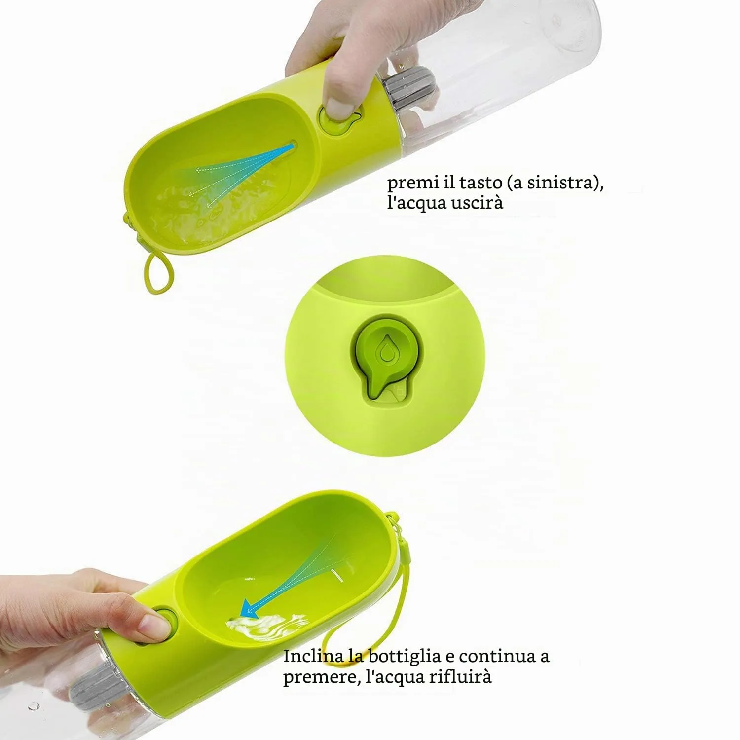 PETKIT Eversweet Borraccia Portatile per Cani, 400 ml, Verde - immagine 4