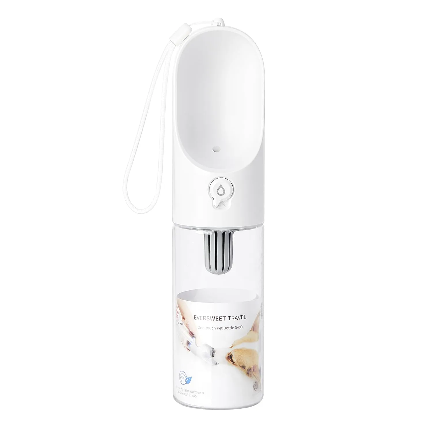 PETKIT Eversweet Borraccia Portatile per Cani, 400 ml, Bianco - immagine 1