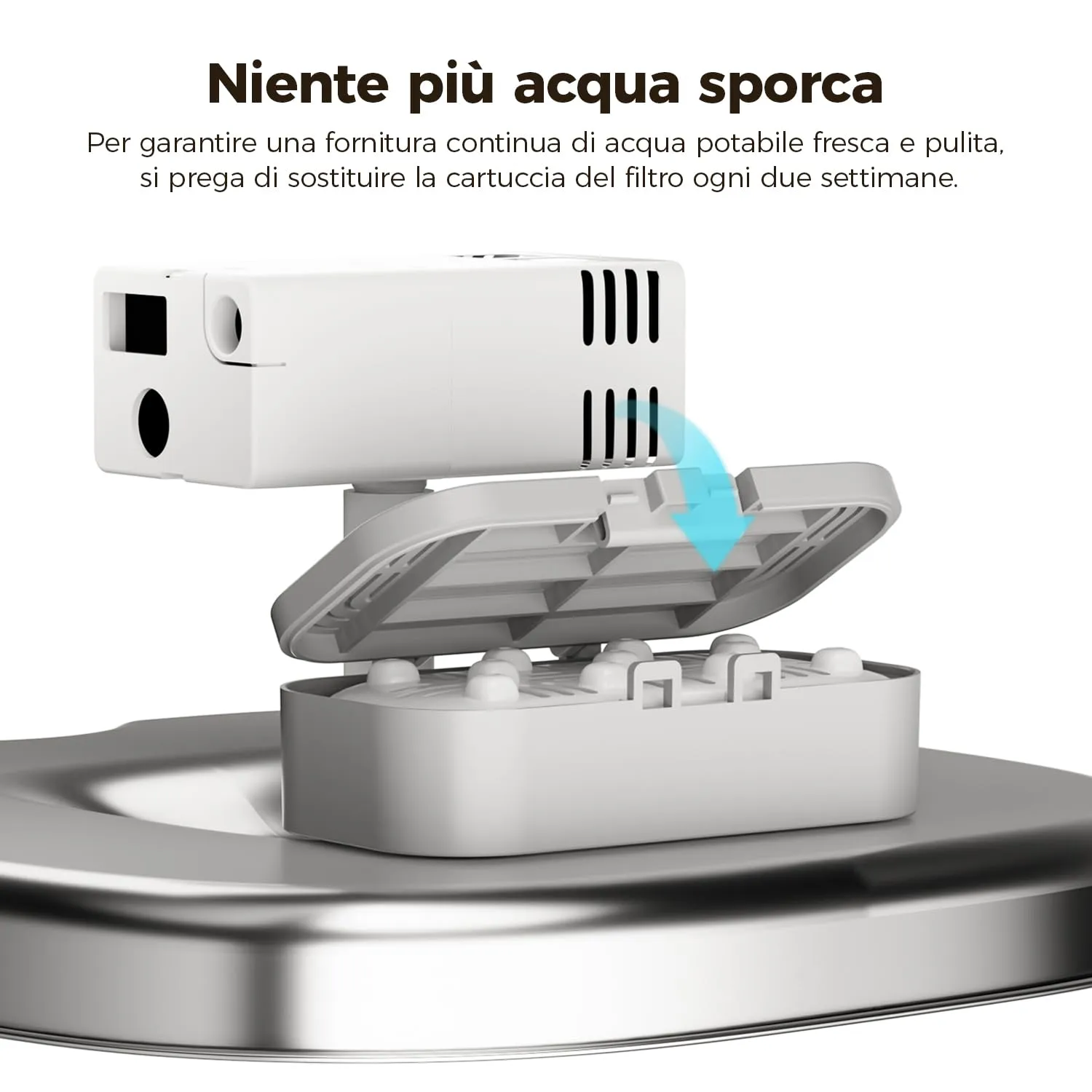 APAUK Filtri di ricambio e Spugne per fontanella animali 3,2L APFSS-3201 AP-WF-LC01, Confezione da 16 (8+8) - immagine 7