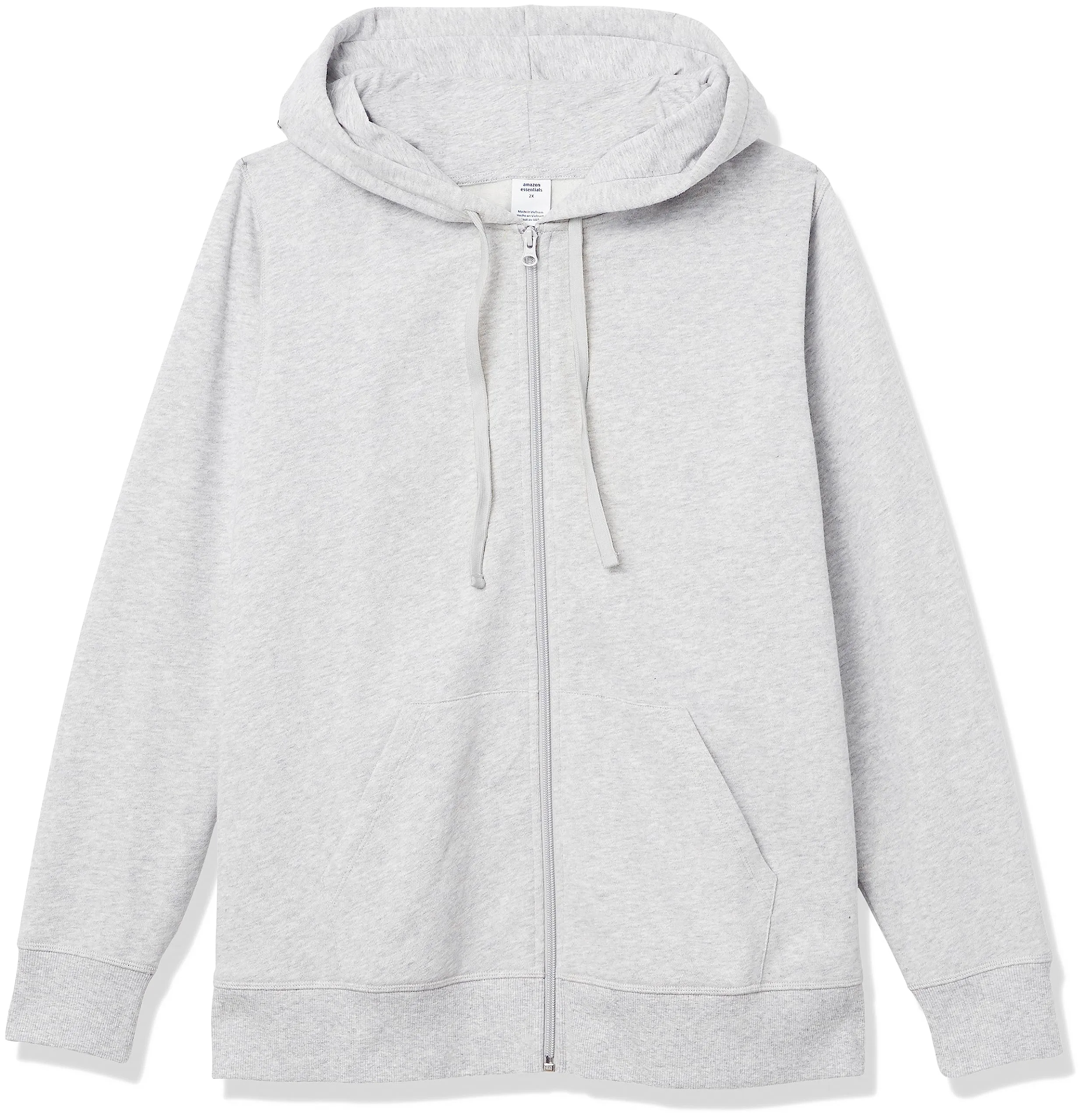 Amazon Essentials Felpa con cappuccio e cerniera in pile Donna, Grigio Chiaro Puntinato, M - immagine 7