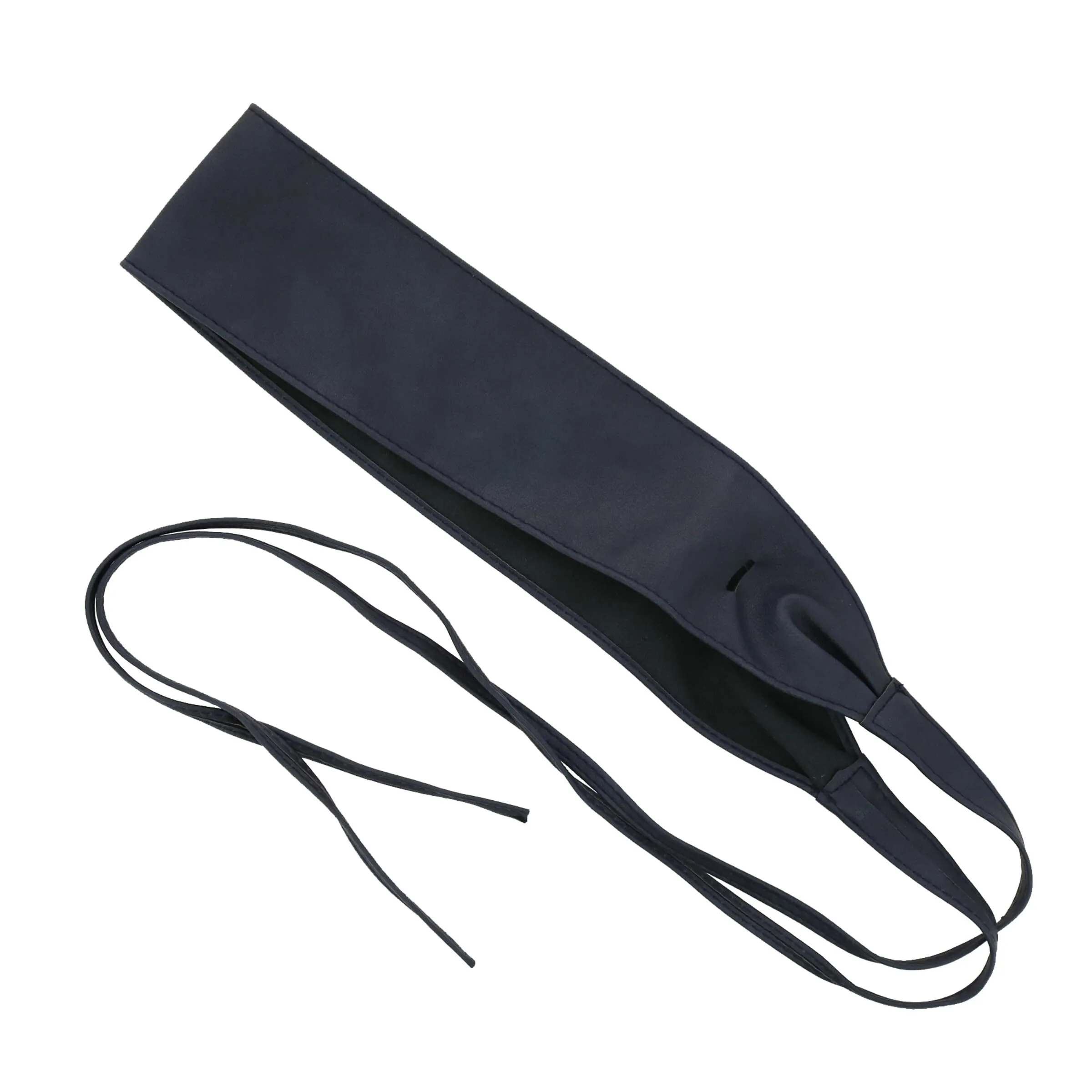 FASHIONGEN Cintura Obi da donna in similpelle, Blu marino, 2XL - immagine 6