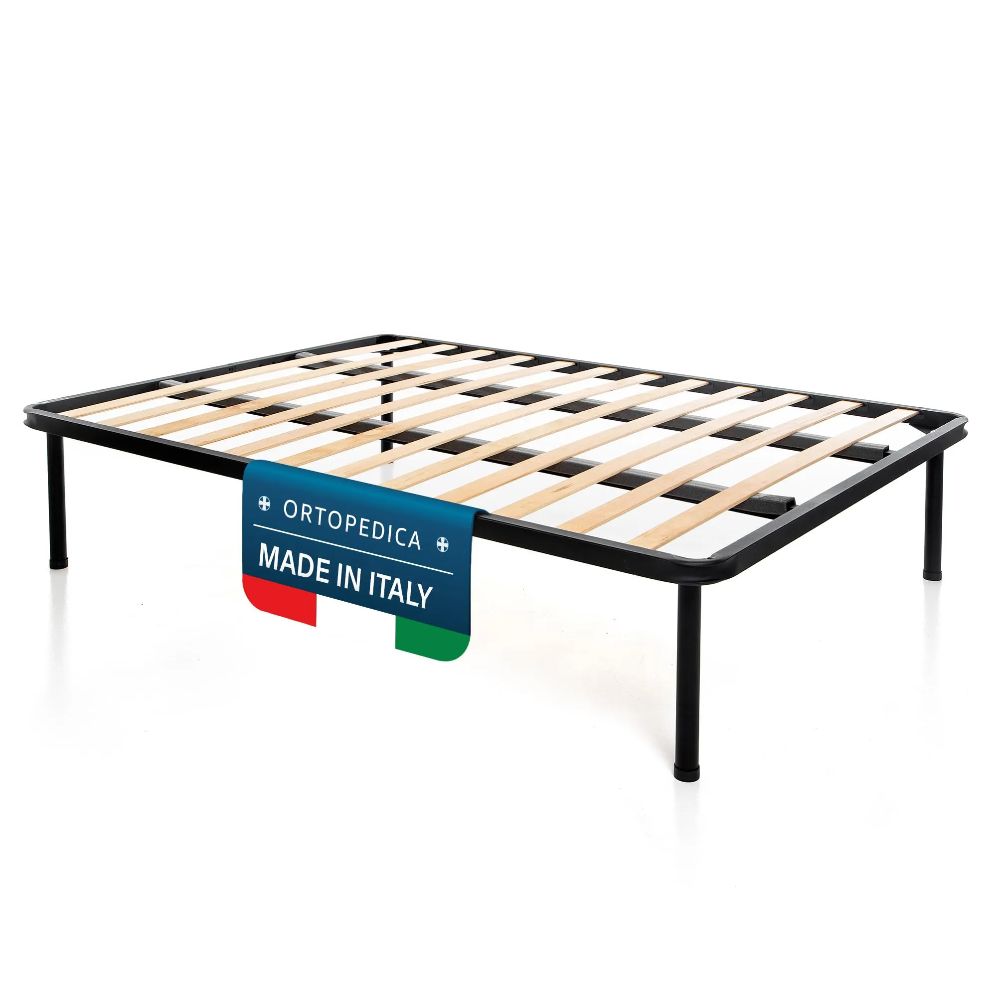 Dolci Sogni Rete Matrimoniale 160x190 Ortopedica a Doghe in Legno con Doppia Barra in Ferro - immagine 1
