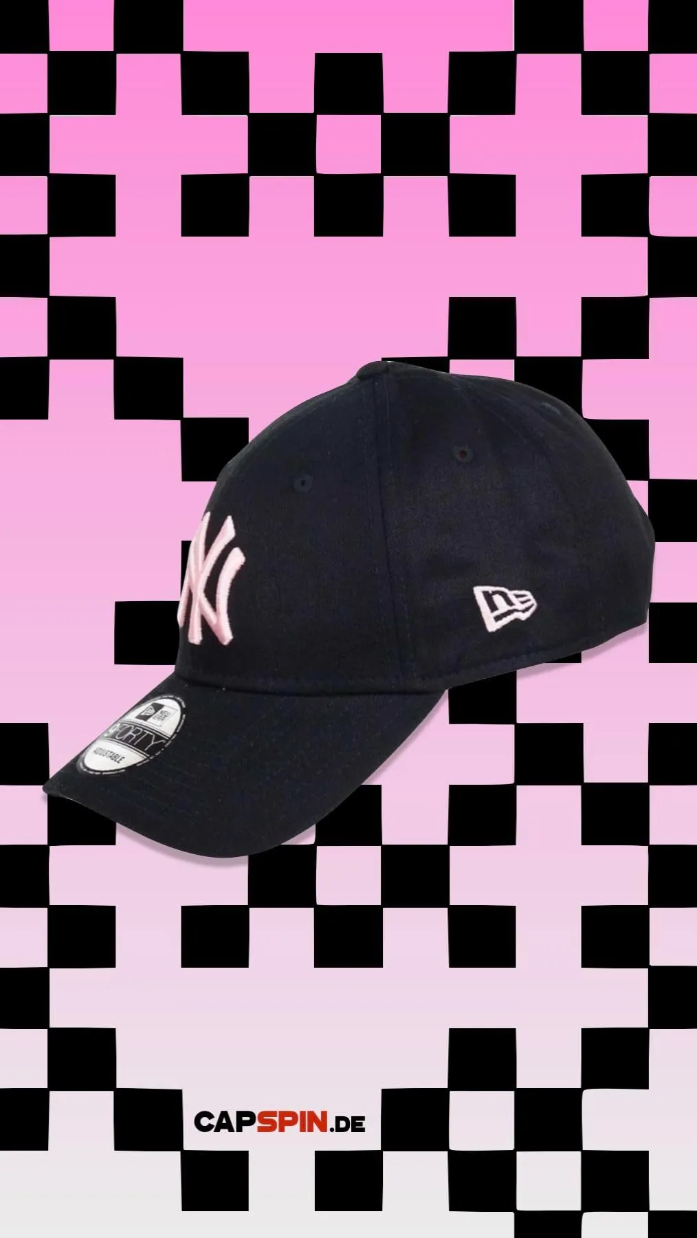 New Era York Yankees 9forty Adjustable Cap League Essential - Black/Pink - One Size - immagine 5