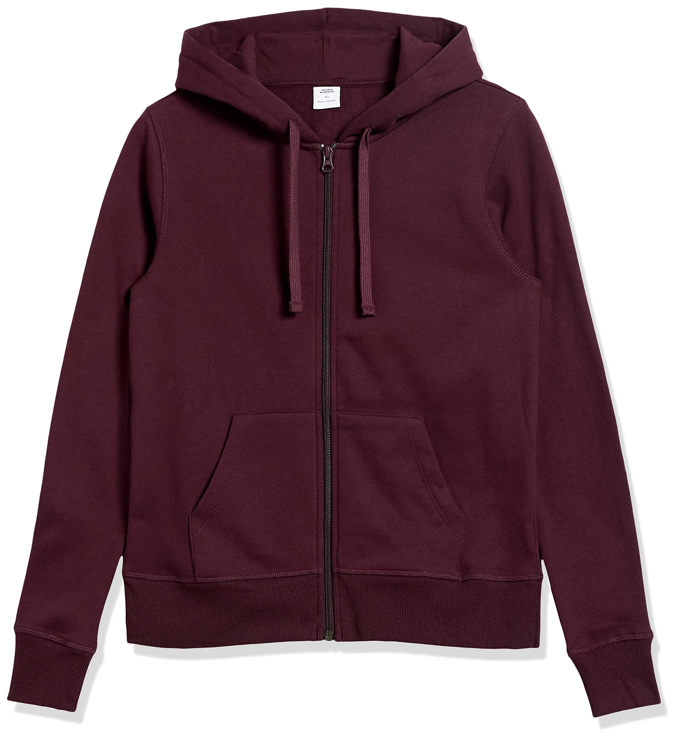 Amazon Essentials Full-zip Hoodie, Burgundy, Medium - immagine 10