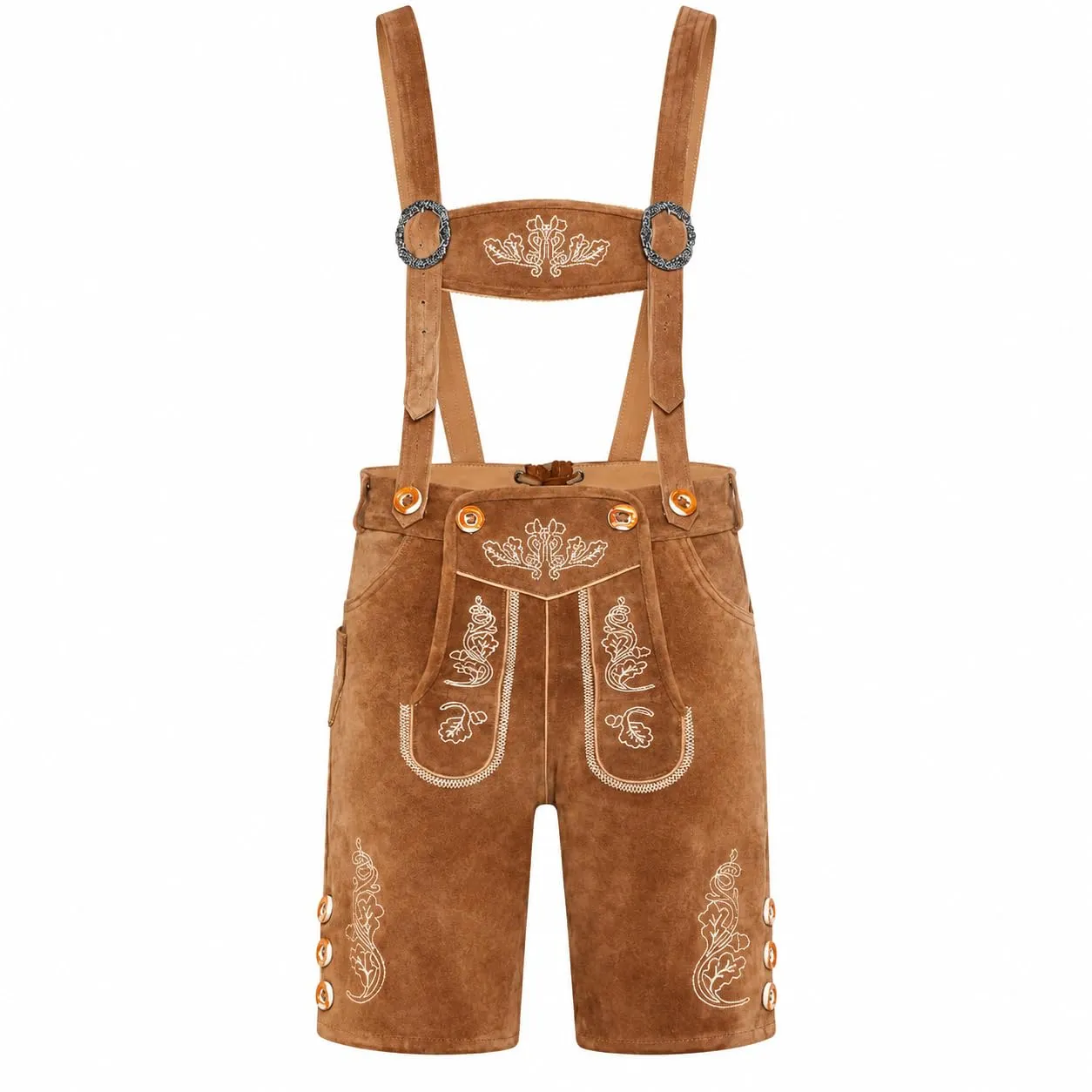 Gloria Wears Lederhosen in pelle scamosciata marrone chiaro, taglia 52W, mod. kurz225 - immagine 1