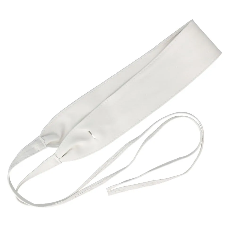 FASHIONGEN Cintura Obi da donna in similpelle, Bianco, 2XL - immagine 4