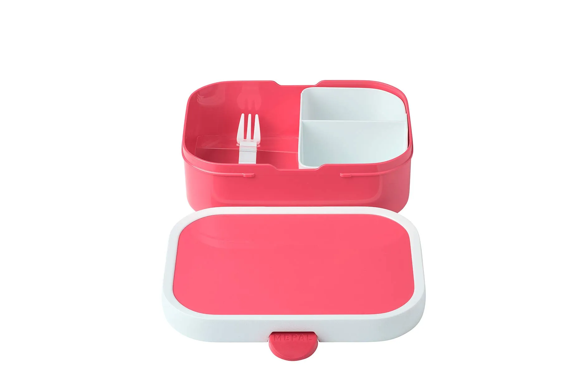 Mepal Porta Pranzo Campus Bento per Bambini con Scomparto e Forchetta, 750 ml, Pink - immagine 2