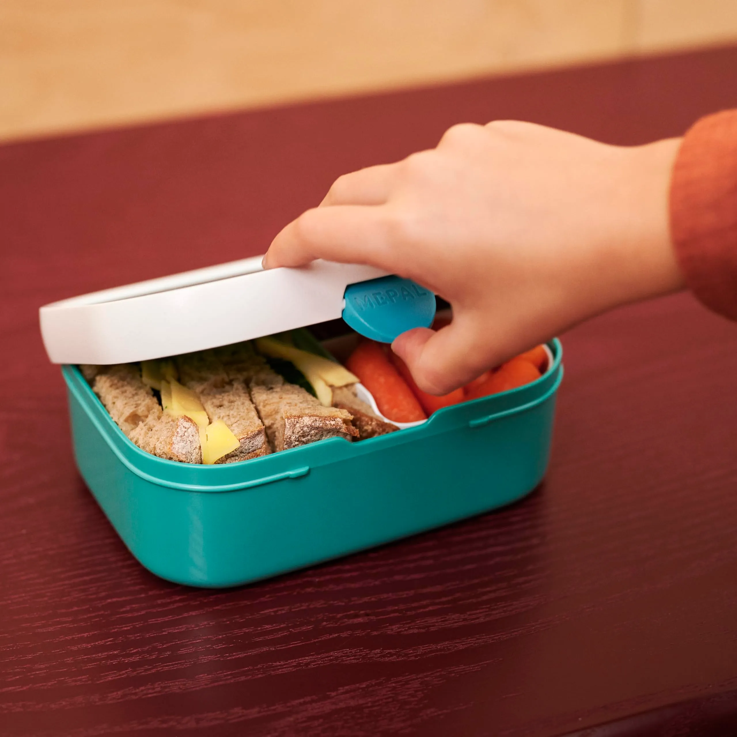 Mepal Porta Pranzo Campus Bento per Bambini con Scomparto e Forchetta, 750 ml, Pink - immagine 6