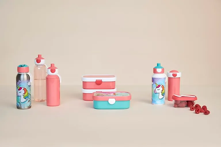 Mepal Porta Pranzo Campus Bento per Bambini con Scomparto e Forchetta, 750 ml, Pink - immagine 8