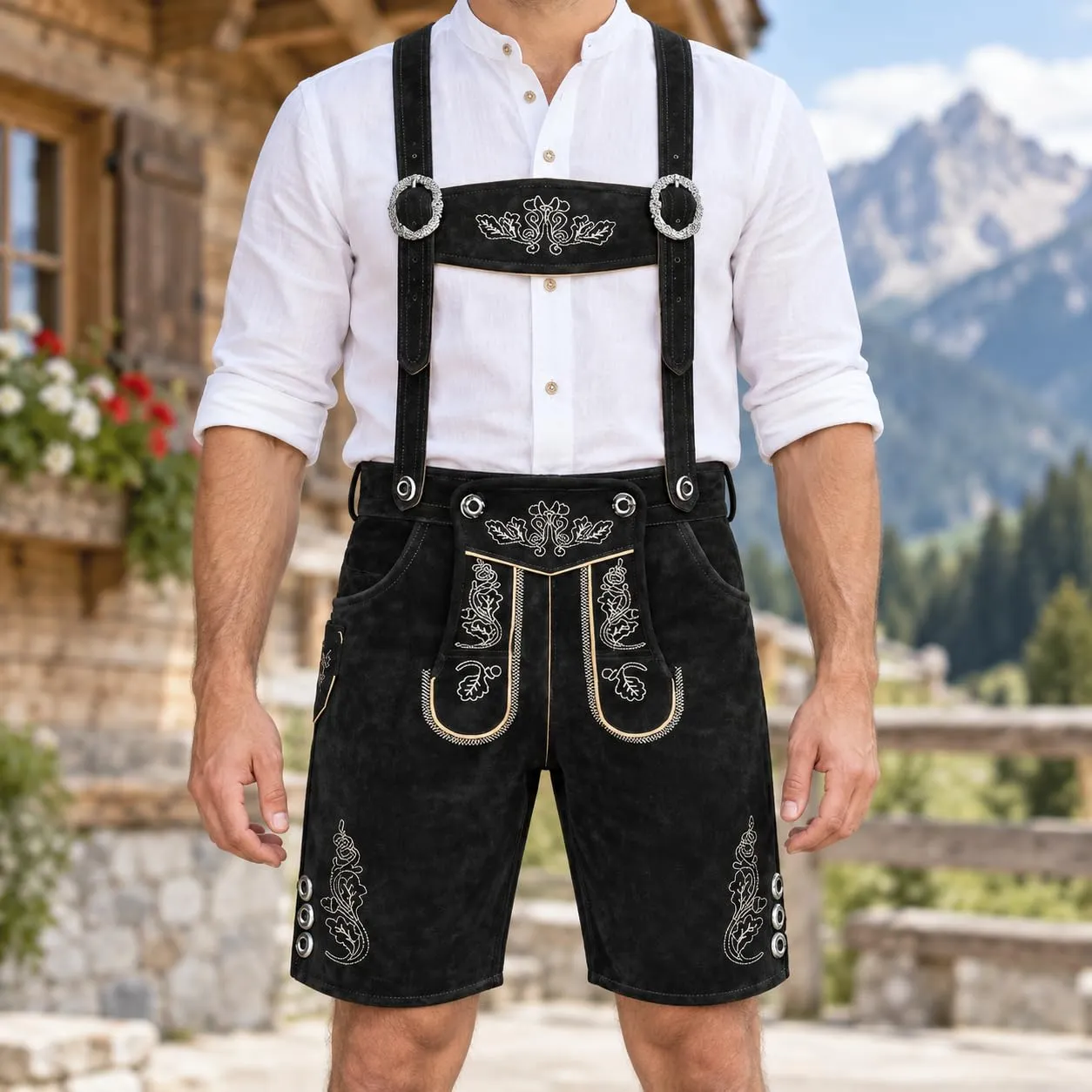 Gloria Wears Pantaloni da uomo Nero 48W - immagine 2