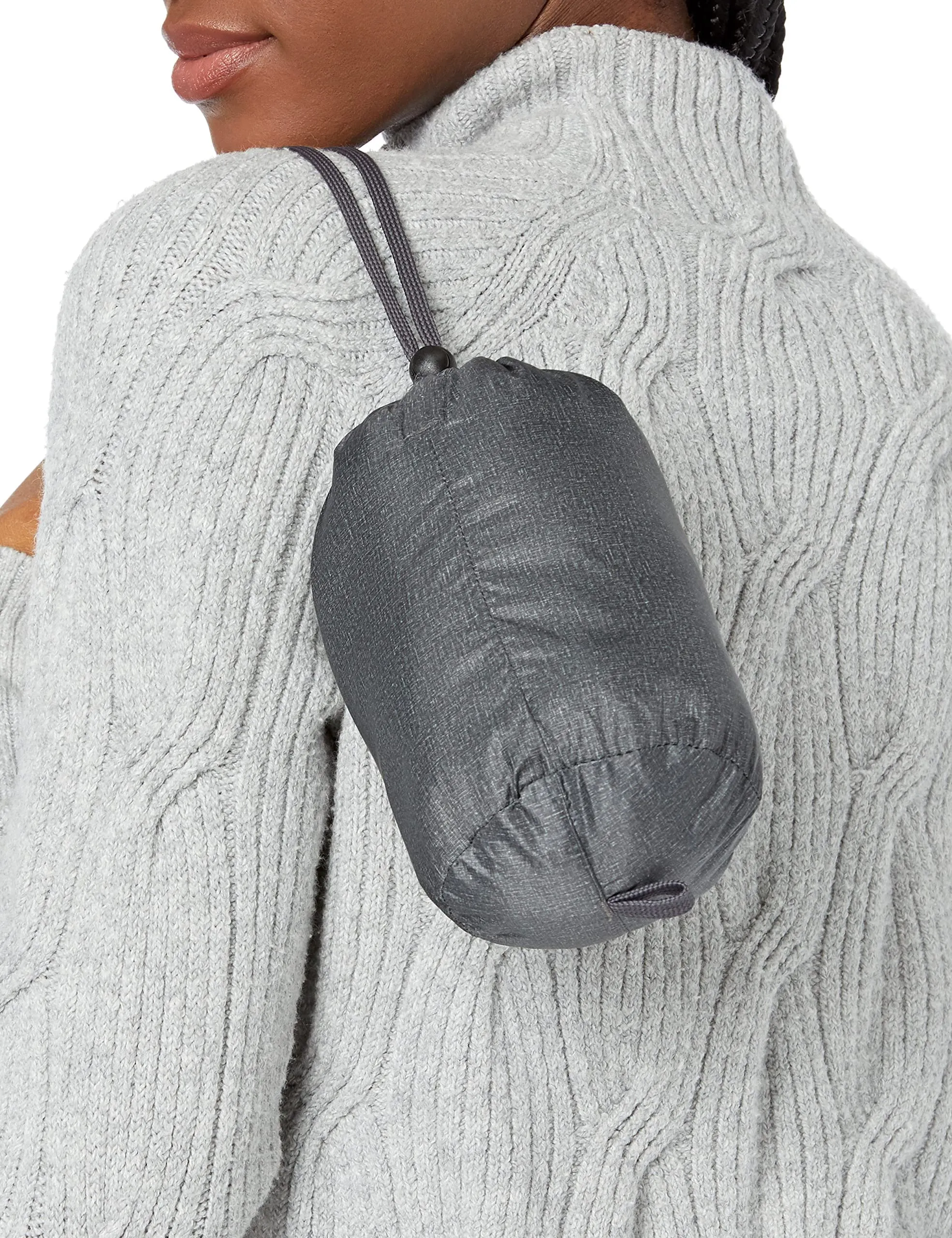 Amazon Essentials Piumino leggero resistente all'acqua ripiegabile Donna, Carbone Puntinato, XS - immagine 4