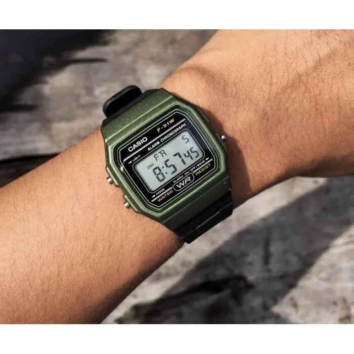 Casio F-91WM-3ACF Orologio Digitale Verde - immagine 5