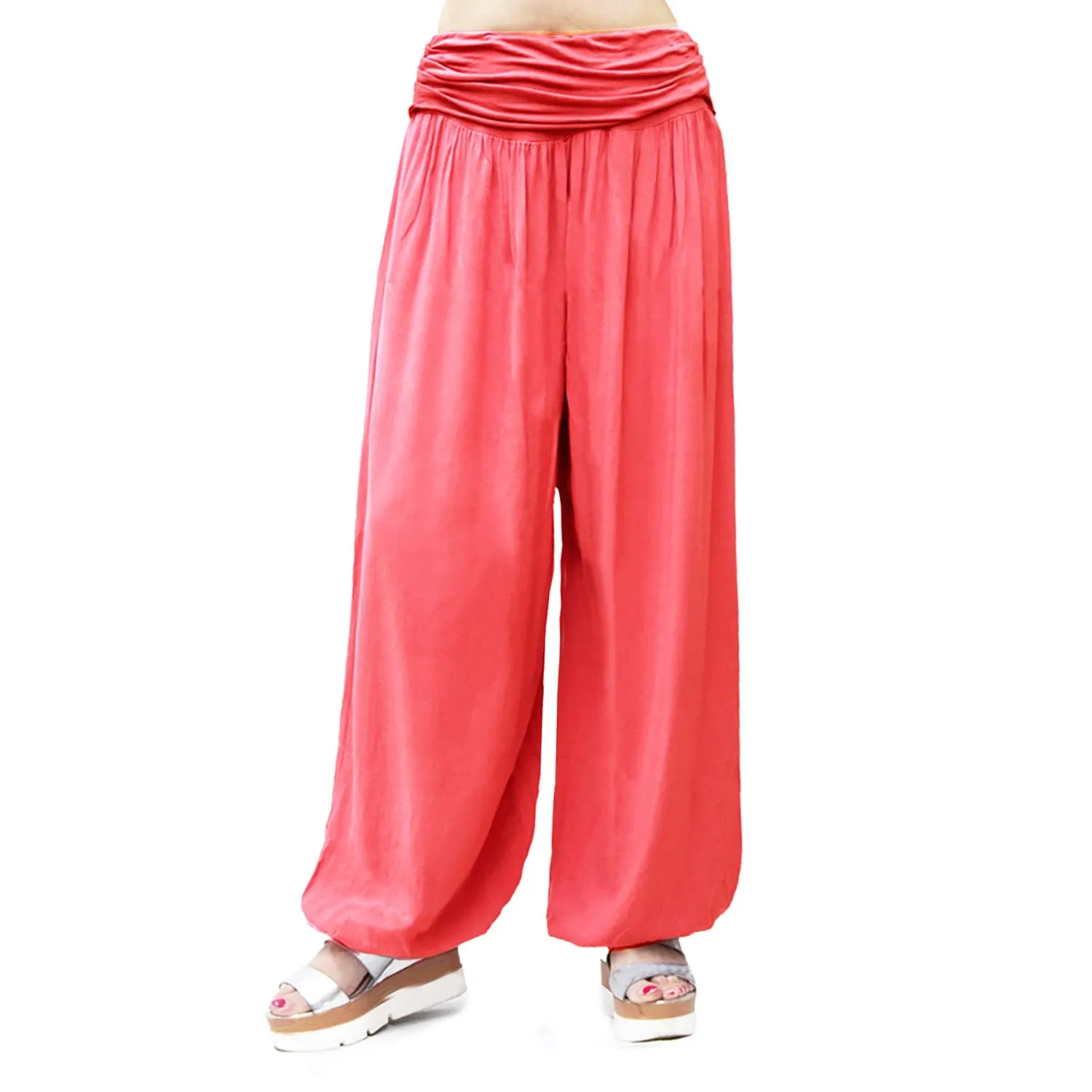 GLAMEXX24 Pantaloni Harem Donna Casual per Yoga e Sport con Tasche - immagine 1