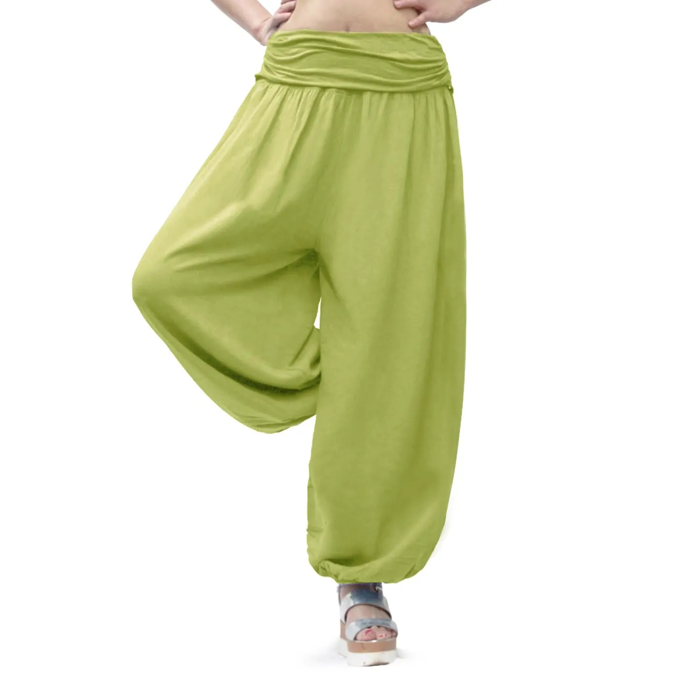 GLAMEXX24 Pantaloni Harem Donna Larga Casual con Tasche per Yoga, Danza e Pilates - immagine 1
