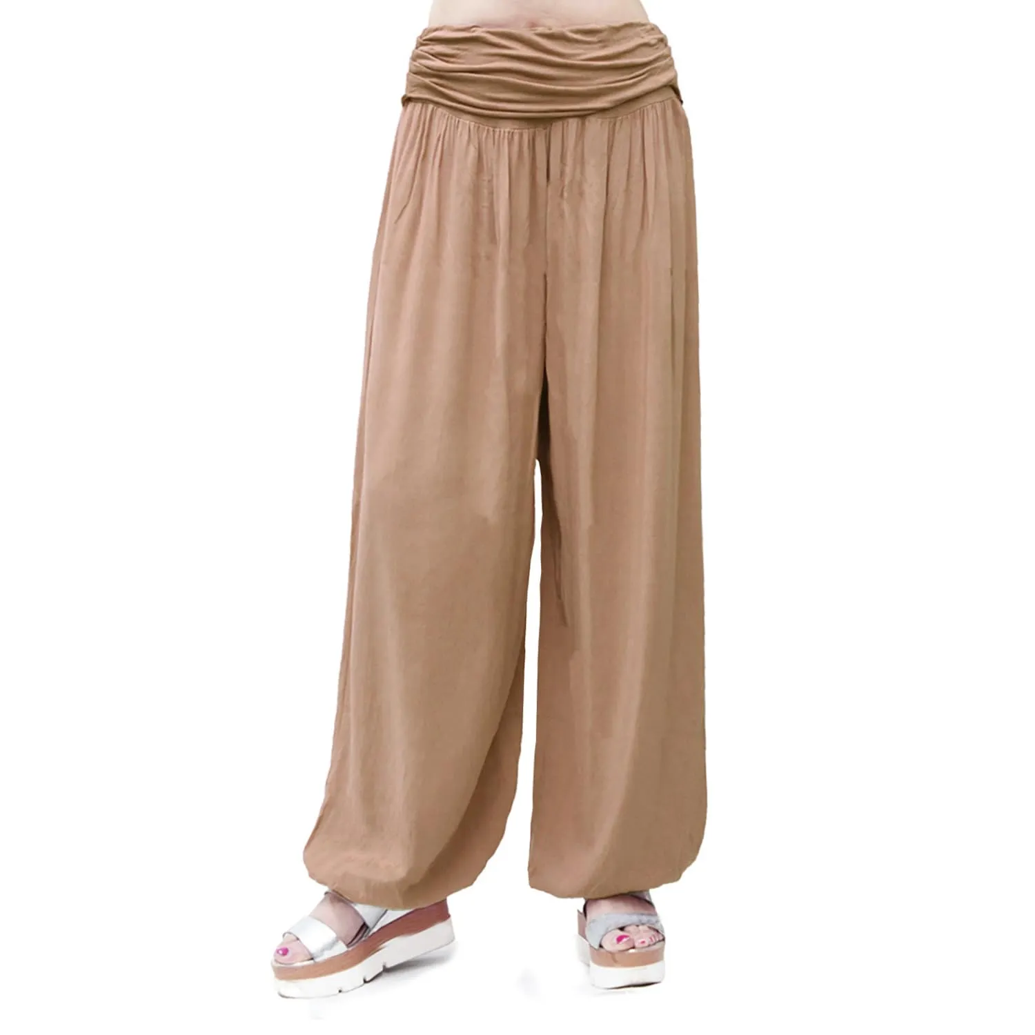 GLAMEXX24 Pantaloni Harem Donna, Casual Yoga con Tasche, Estivi Leggeri per Jogging, Danza, Pilates - immagine 1