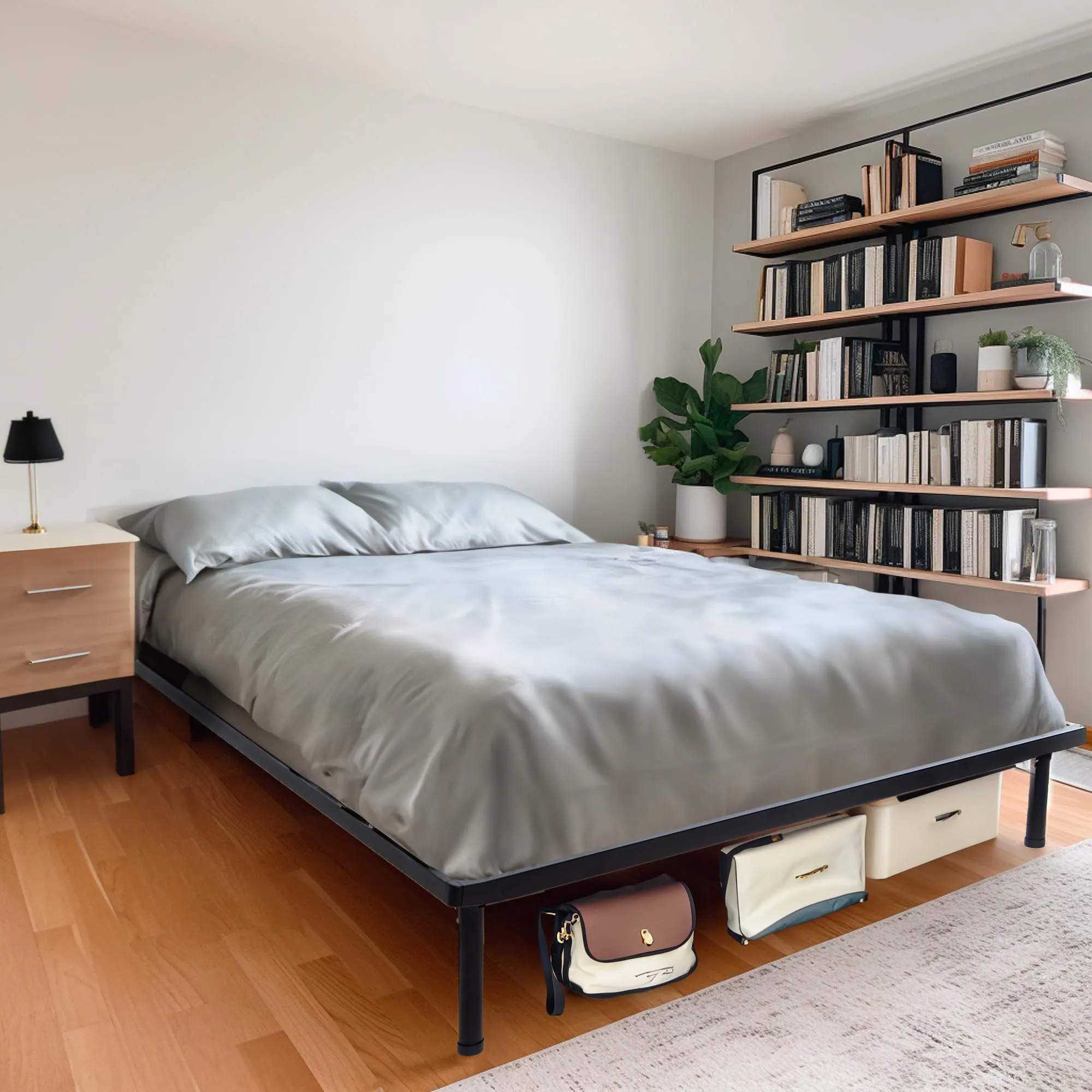 Dolci Sogni Rete Letto Una Piazza e Mezza alla Francese Ortopedica 140x190 a Doghe di Legno con Doppia Barra Centrale e Struttura in Ferro, Made in Italy - immagine 2