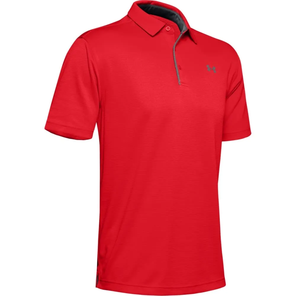 Under Armour Tech Polo Uomo, Red/Graphite 600, L Tall - immagine 5