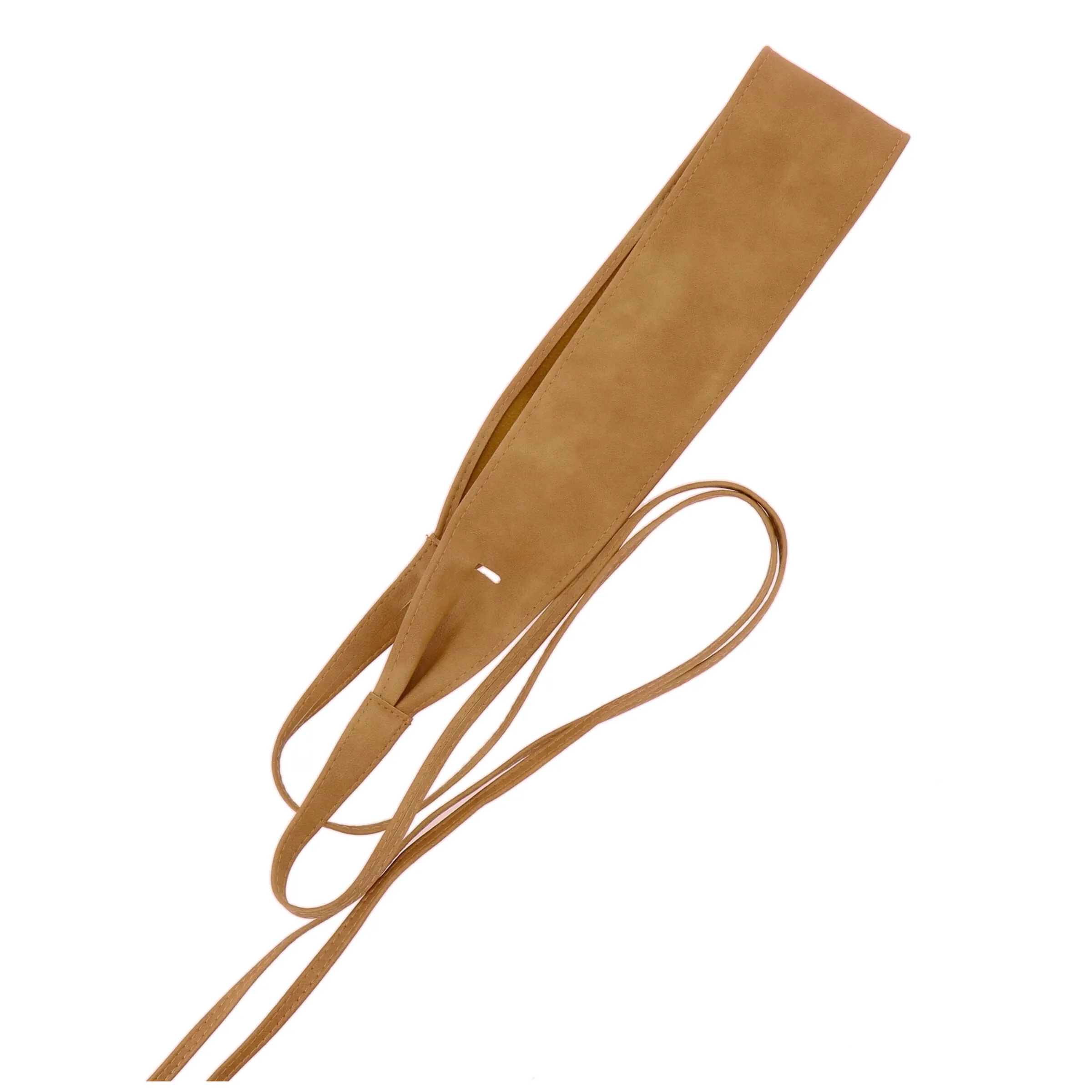 FASHIONGEN Cintura Obi da donna in similpelle, Cammello chiaro, S-M - immagine 6