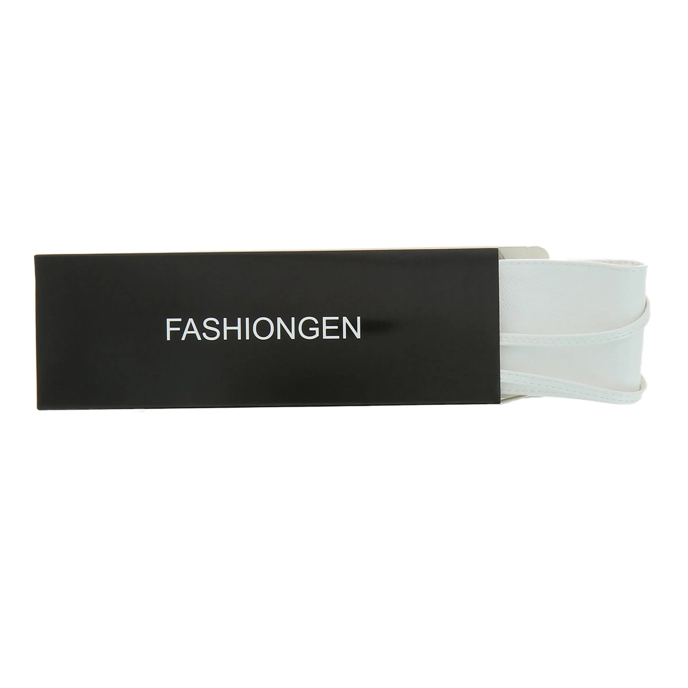 FASHIONGEN Cintura Obi da donna in similpelle, Bianco, S-M - immagine 8