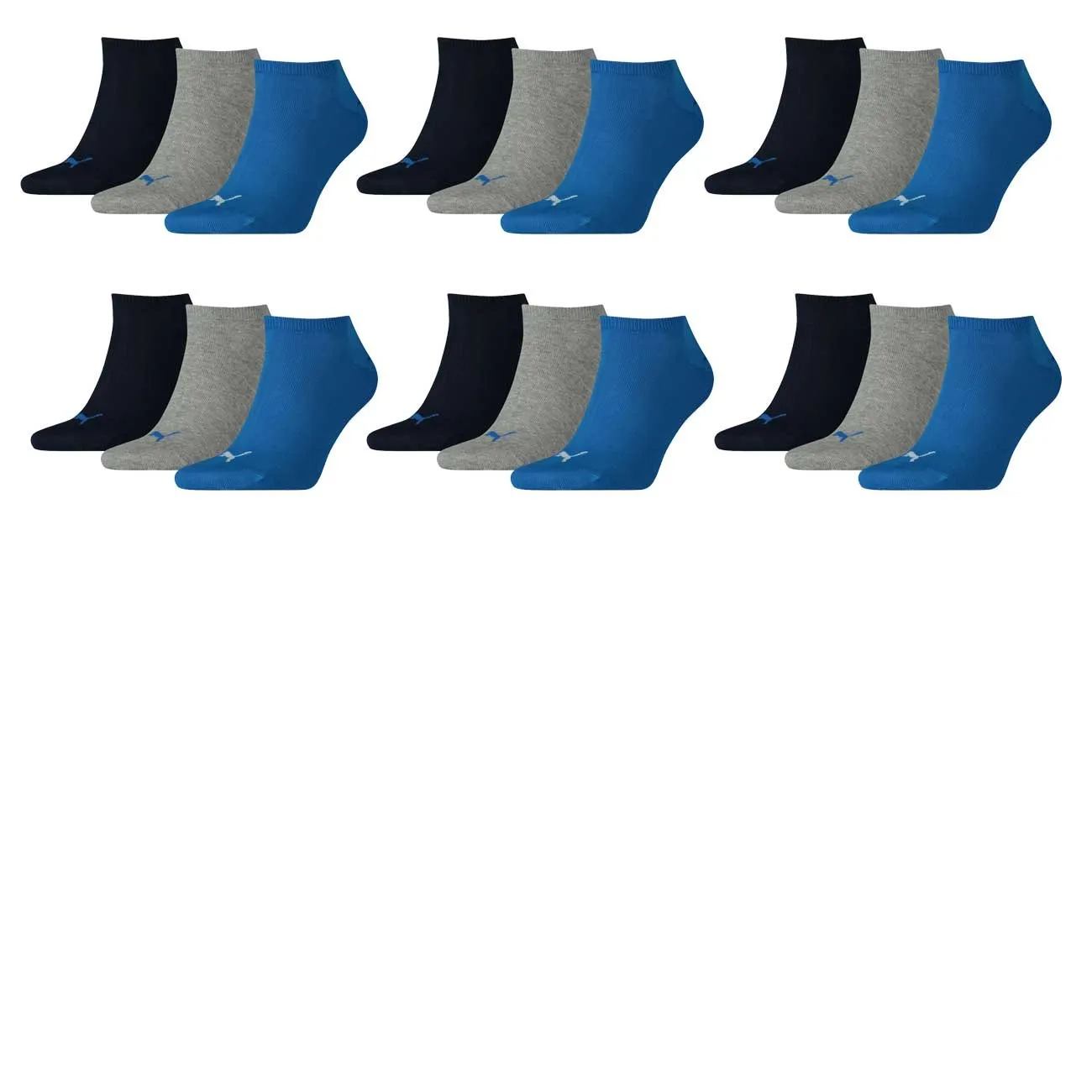 PUMA Calzini Sneaker Unisex Invisibili, Confezione da 6, 39-42 - immagine 1