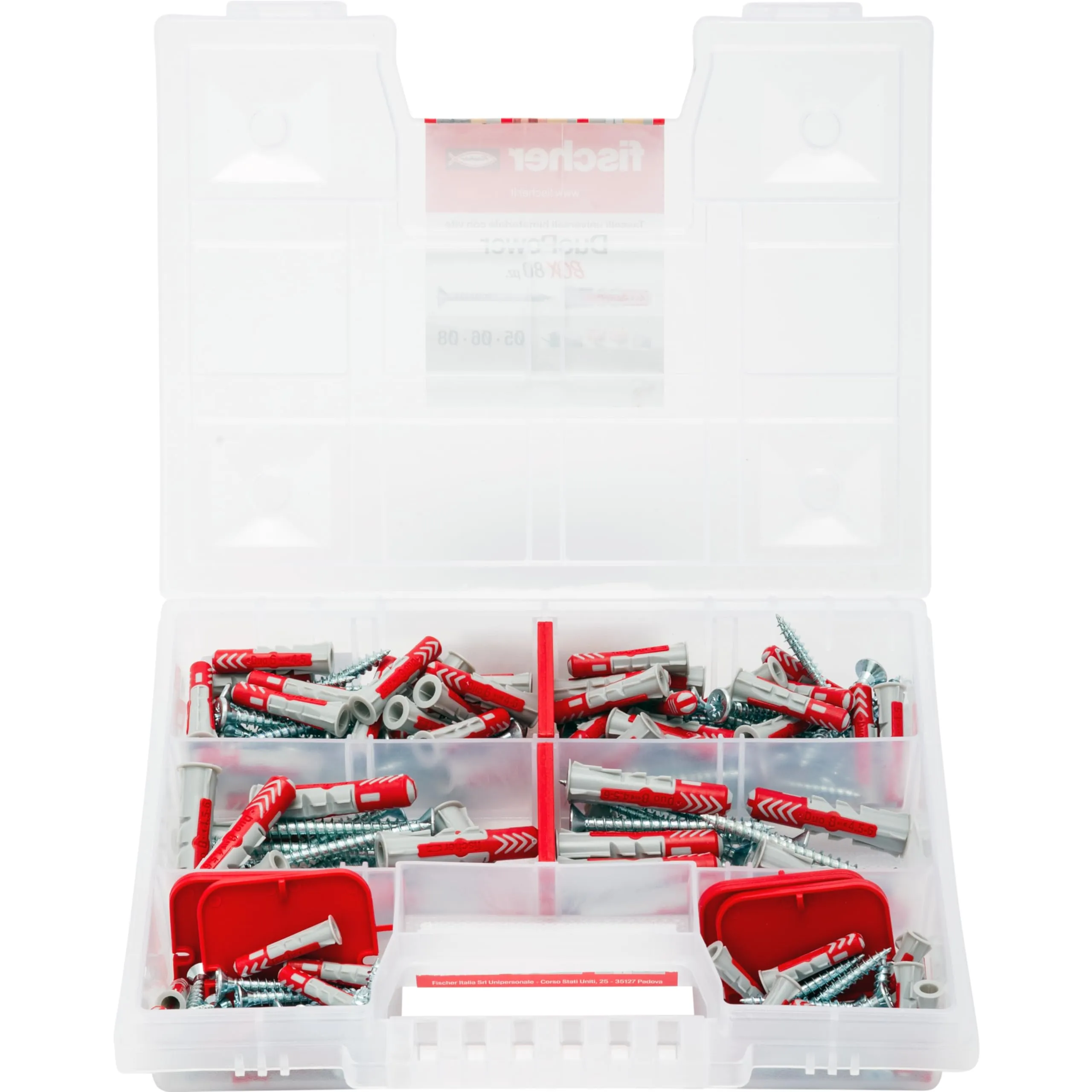Fischer DuoPower Kit Valigetta 80 Tasselli Universali con Vite - immagine 2