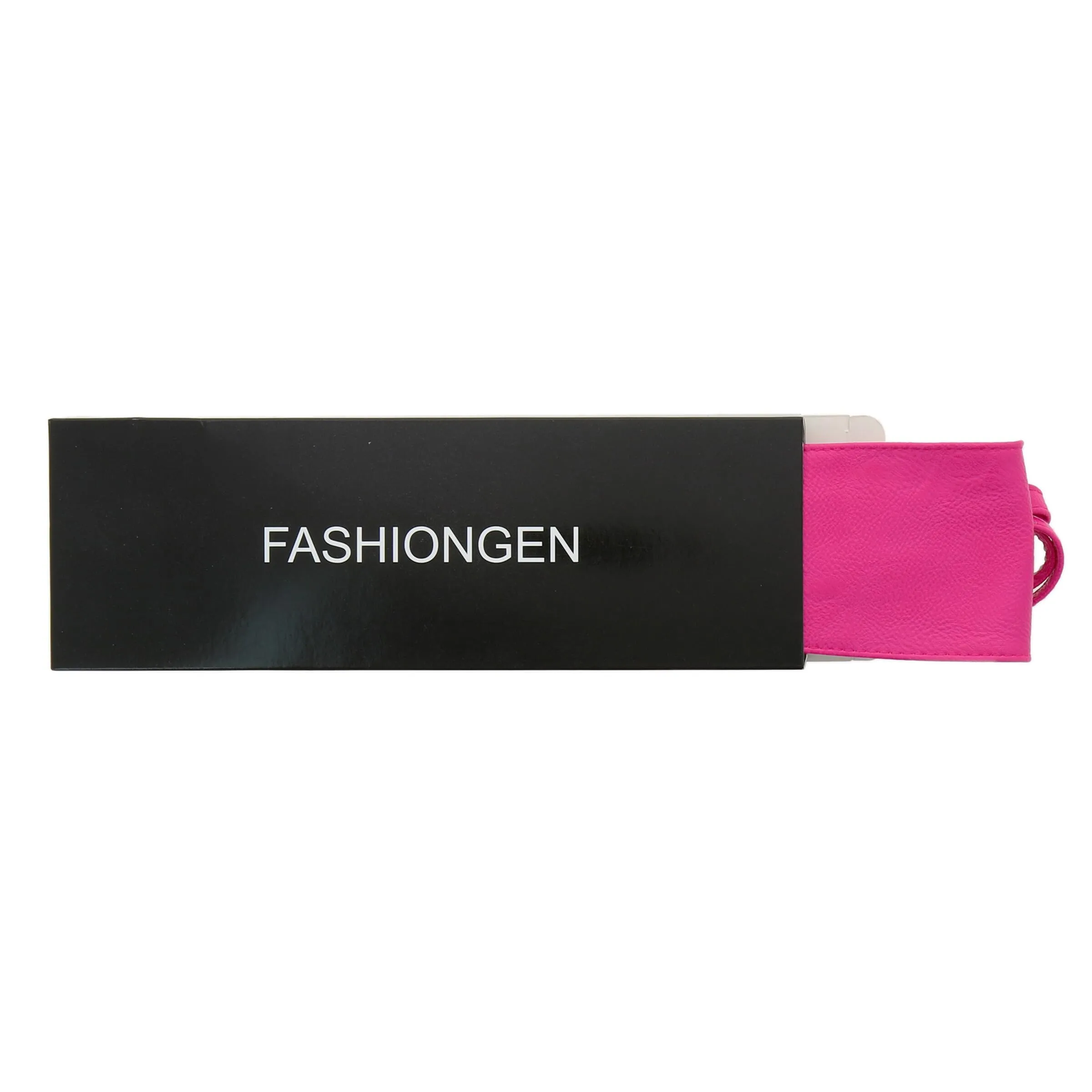 FASHIONGEN Cintura Obi da donna in similpelle poliuretano, Fucsia, S-M - immagine 6