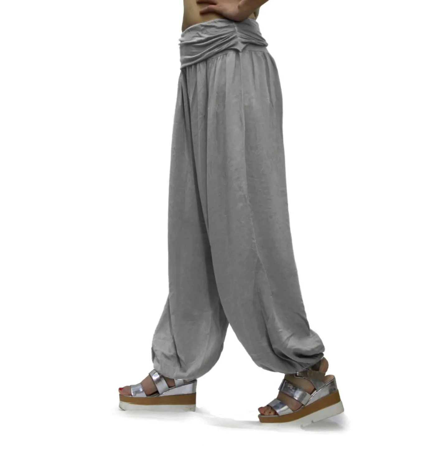 GLAMEXX24 Pantaloni Harem Donna Larga Casual per Yoga, Sport e Pilates con Tasche - immagine 1
