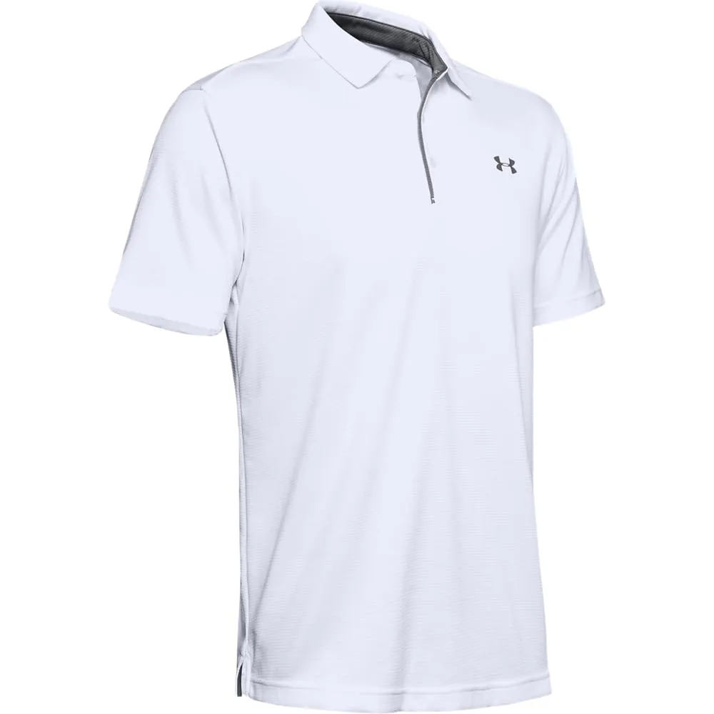 Under Armour Tech Polo Uomo, Bianco (White/Graphite/Graphite 100), 4XL - immagine 4