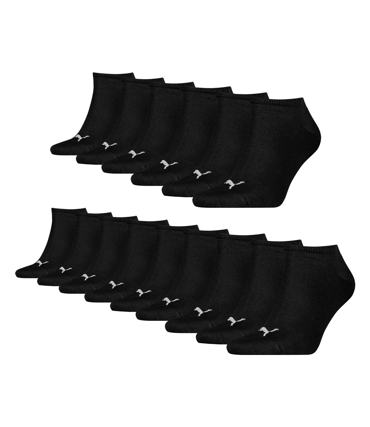 Puma Unisex Sneaker Socks 261080001, 9 Pairs - Nero (200), 47-49 - immagine 1