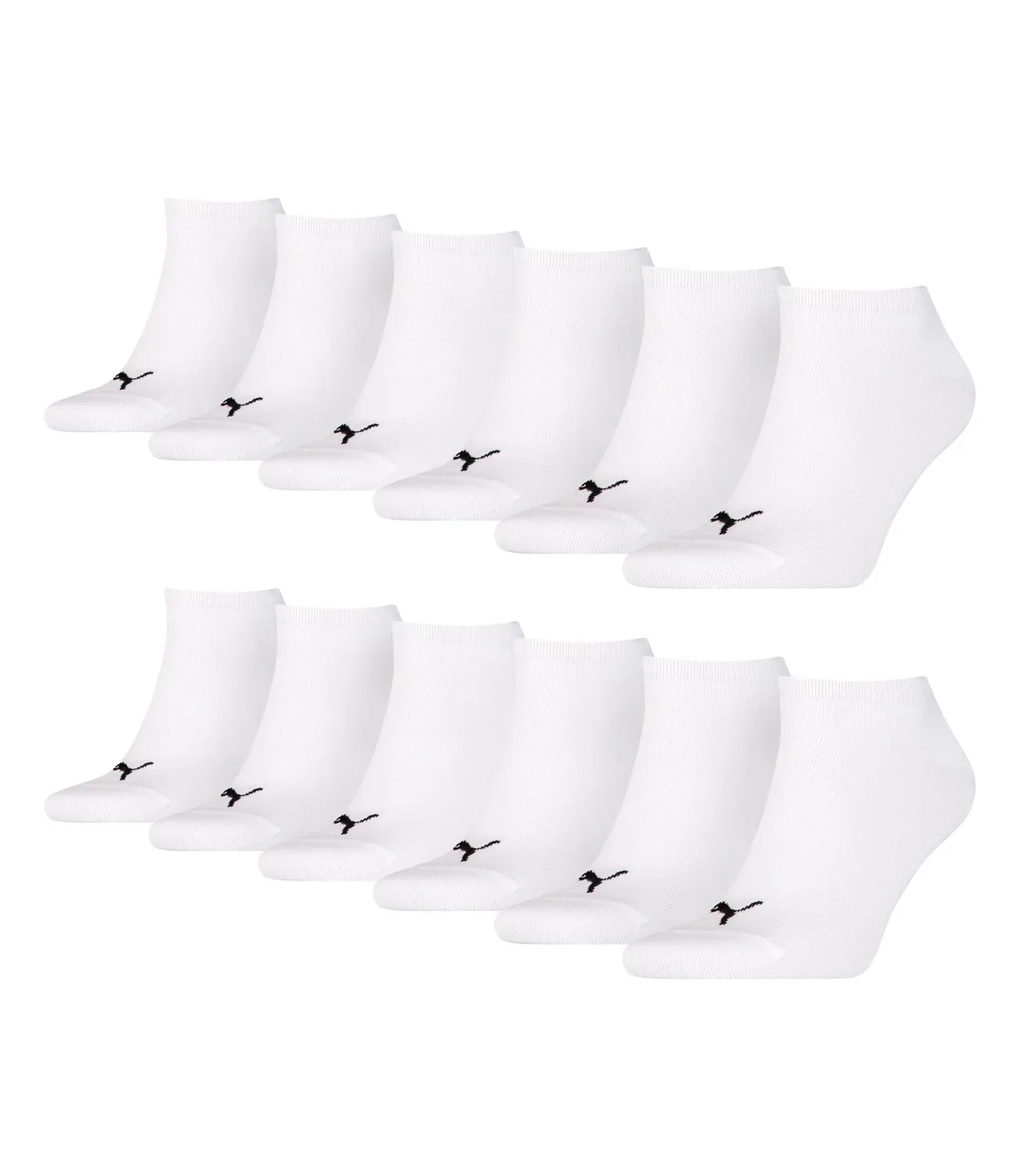 PUMA Unisex Sneaker Sport Socks 261080001, 12 Pairs, Bianco (300), 43/46 - immagine 1