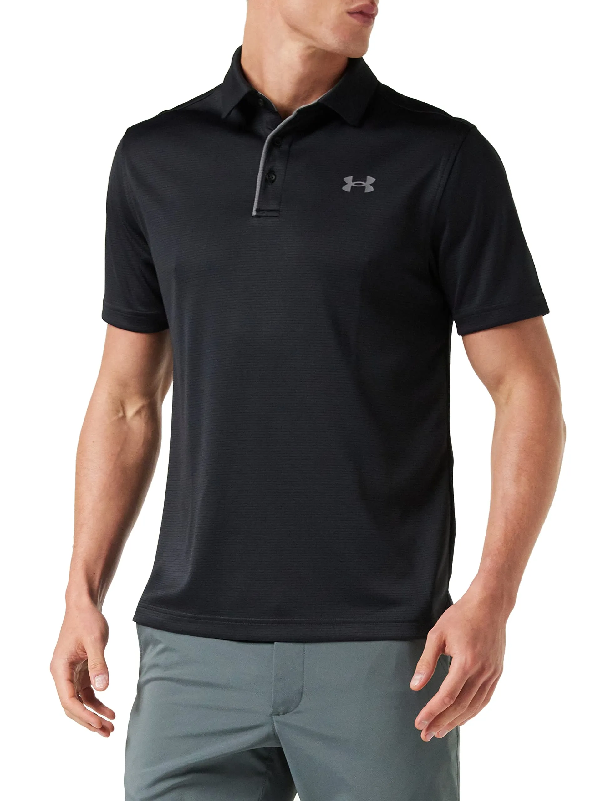 Under Armour Tech Polo Uomo, Black/Graphite 001, 3XL Tall - immagine 1