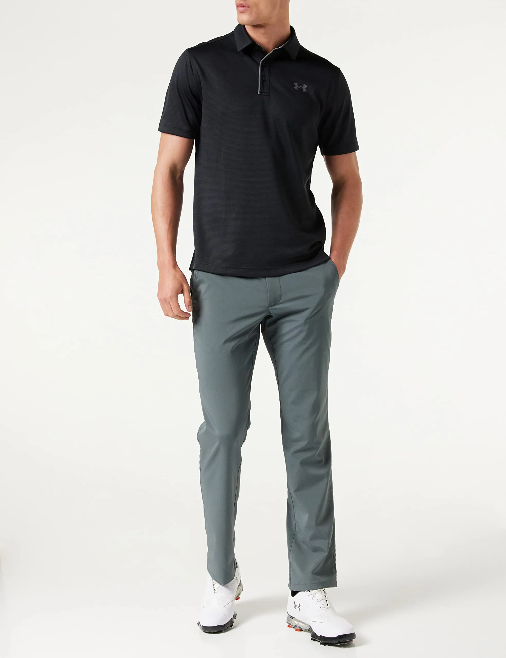 Under Armour Tech Polo Uomo, Black/Graphite 001, 3XL Tall - immagine 2