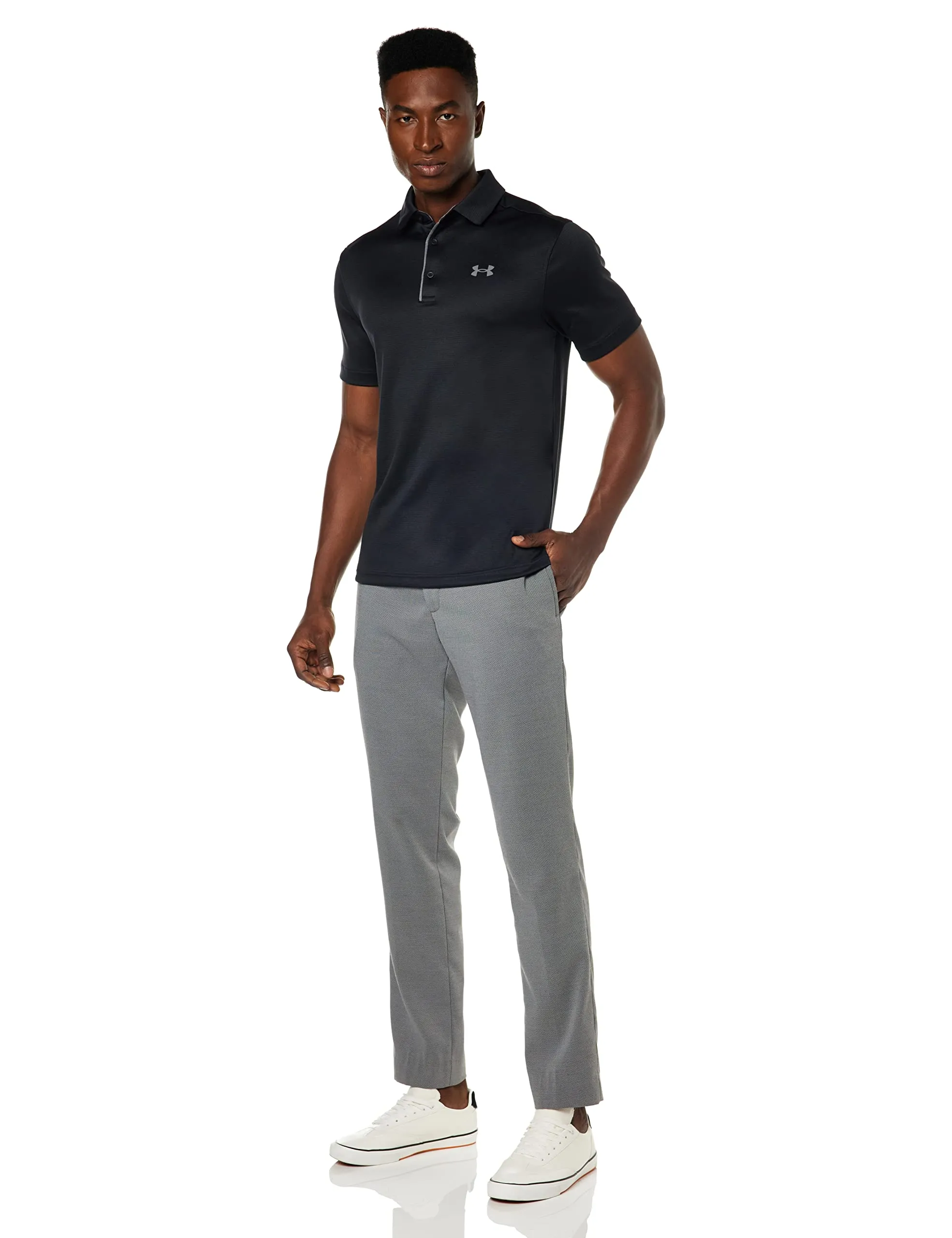 Under Armour Tech Polo Uomo, Black/Graphite 001, 3XL Tall - immagine 8