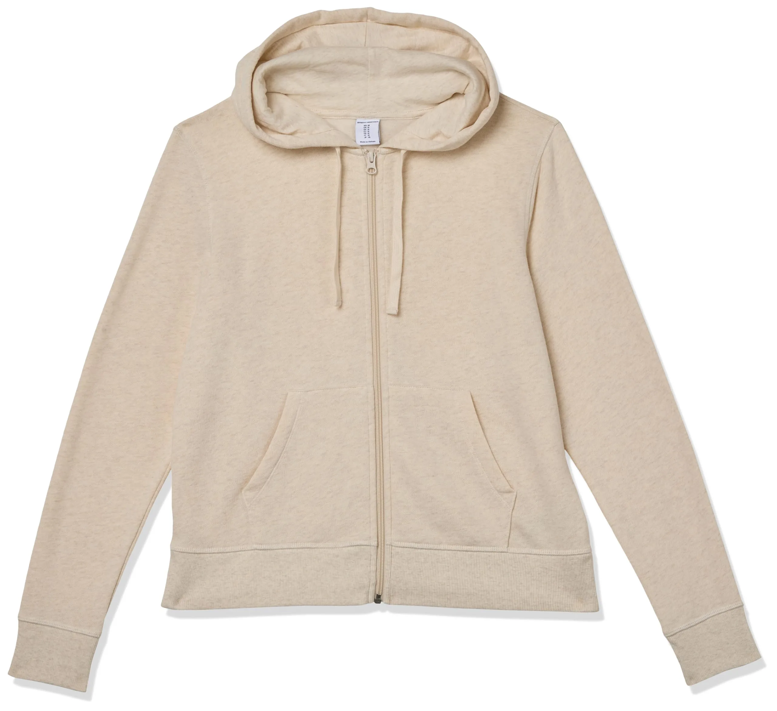 Amazon Essentials Full-zip Hoodie, Beige (Oatmeal Heather), Medium - immagine 1