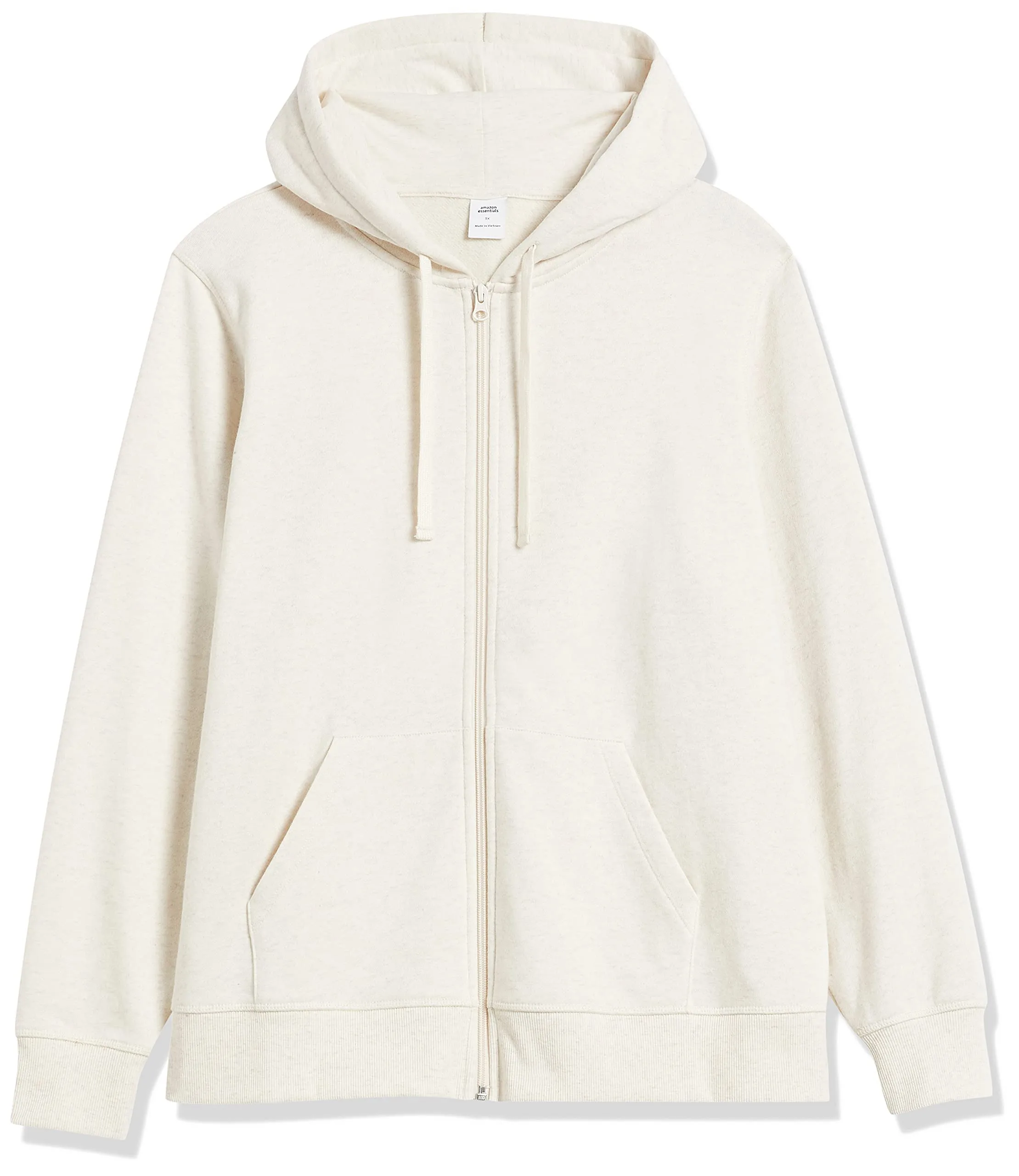 Amazon Essentials Full-zip Hoodie, Beige (Oatmeal Heather), Medium - immagine 6