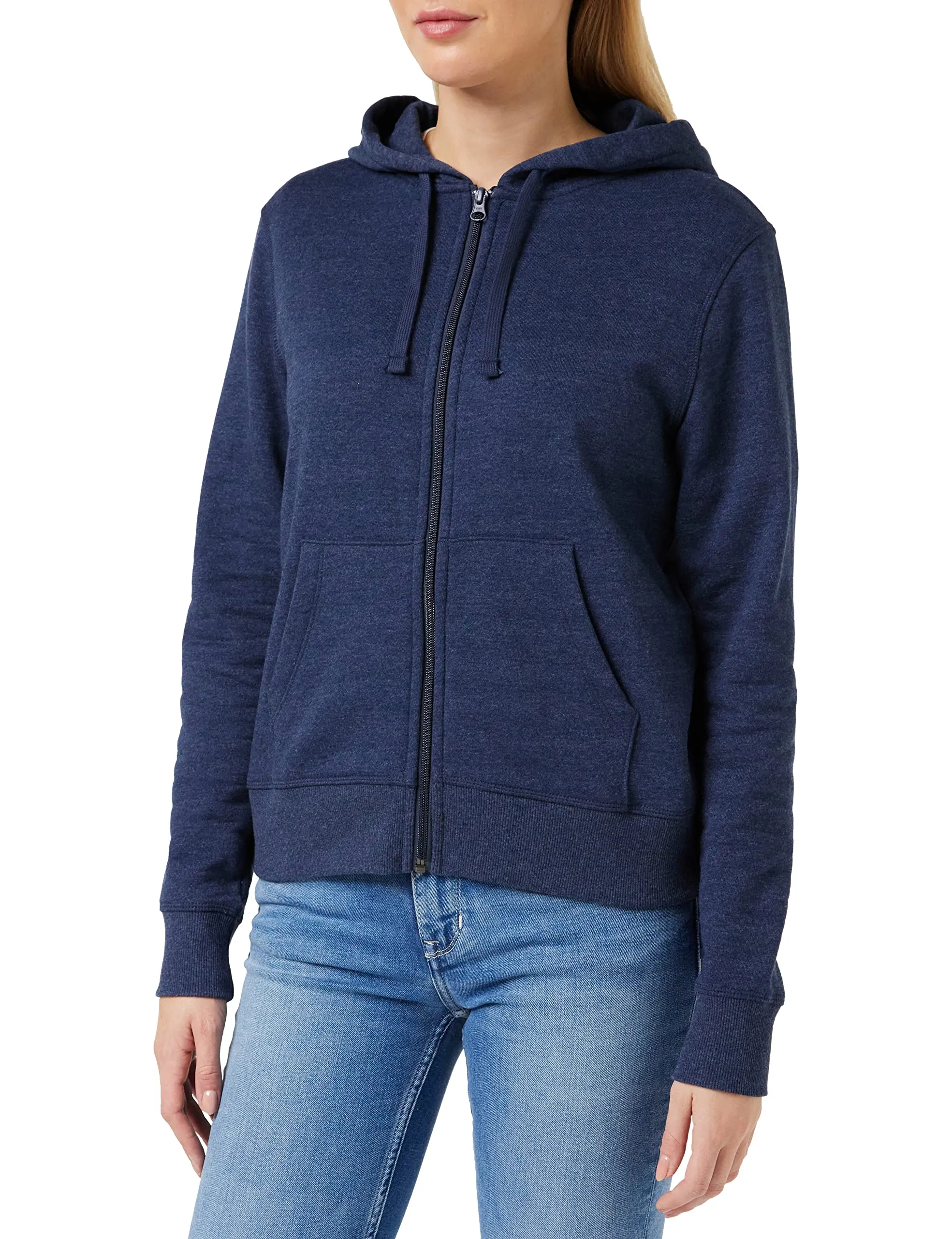 Amazon Essentials Full-zip Hoodie, Navy Heather, Small - immagine 1