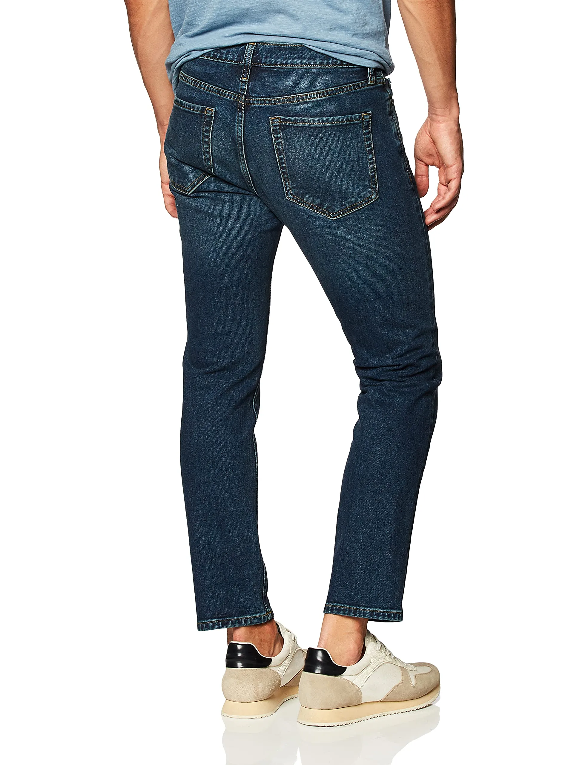 Amazon Essentials Slim Fit Jeans, Delavé Scuro, 38W / 30L - immagine 3